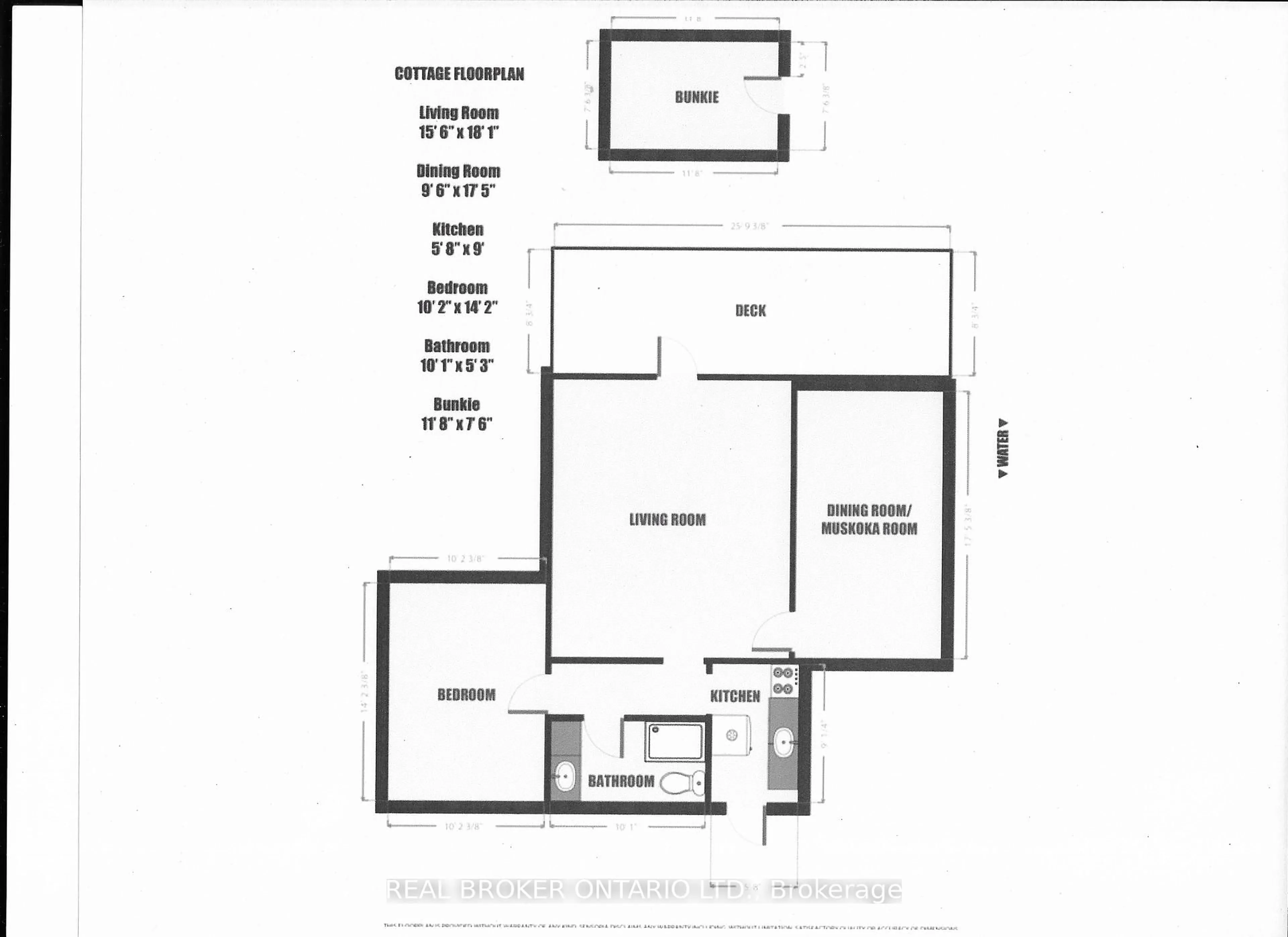 Floor plan for 744 10 Baxter Island, Georgian Bay Ontario L0K 1S0