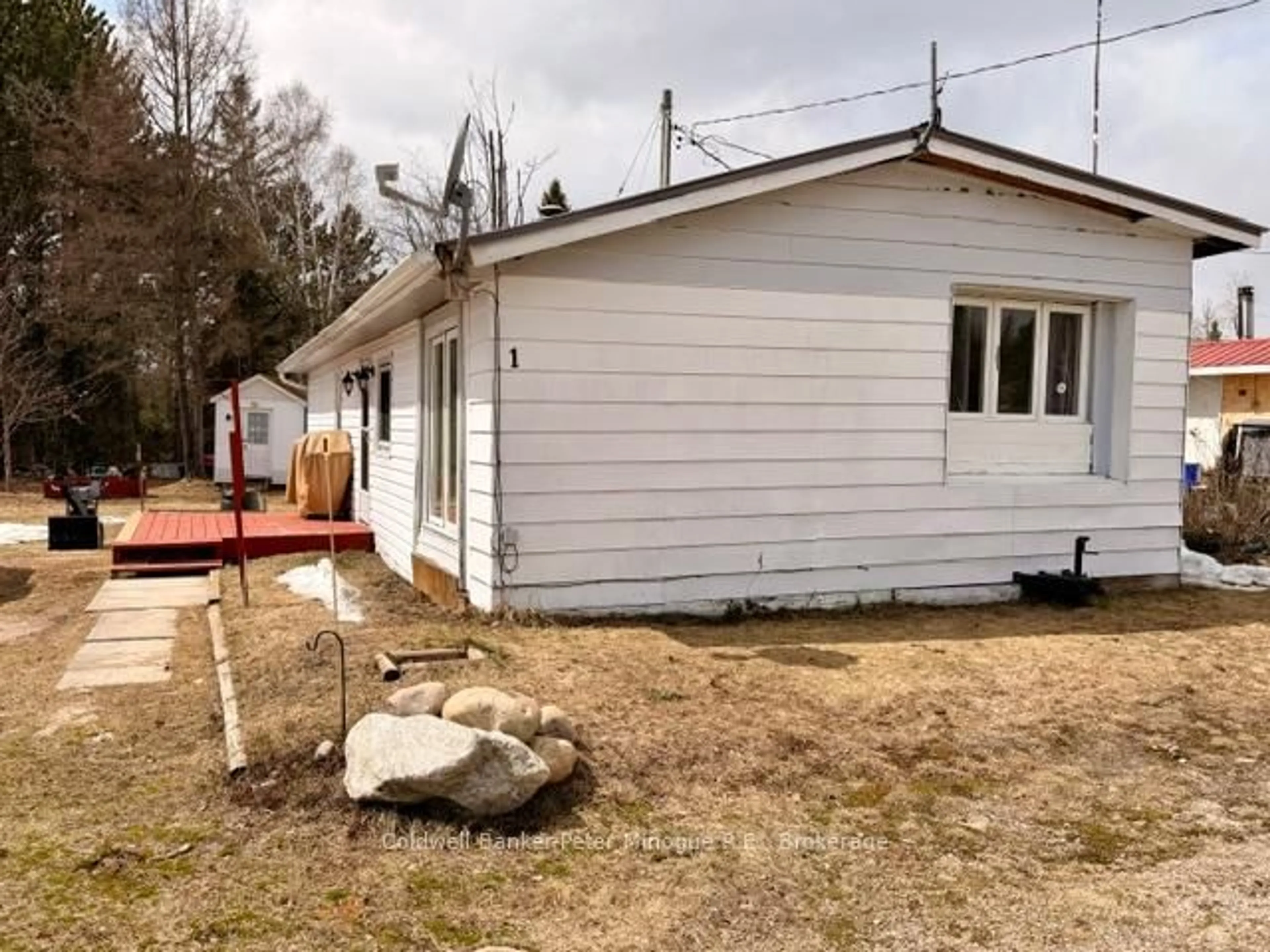 A pic from outside/outdoor area/front of a property/back of a property/a pic from drone, unknown for 9358 Highway 63 #1, Unorganized Townships Ontario P0H 2A0