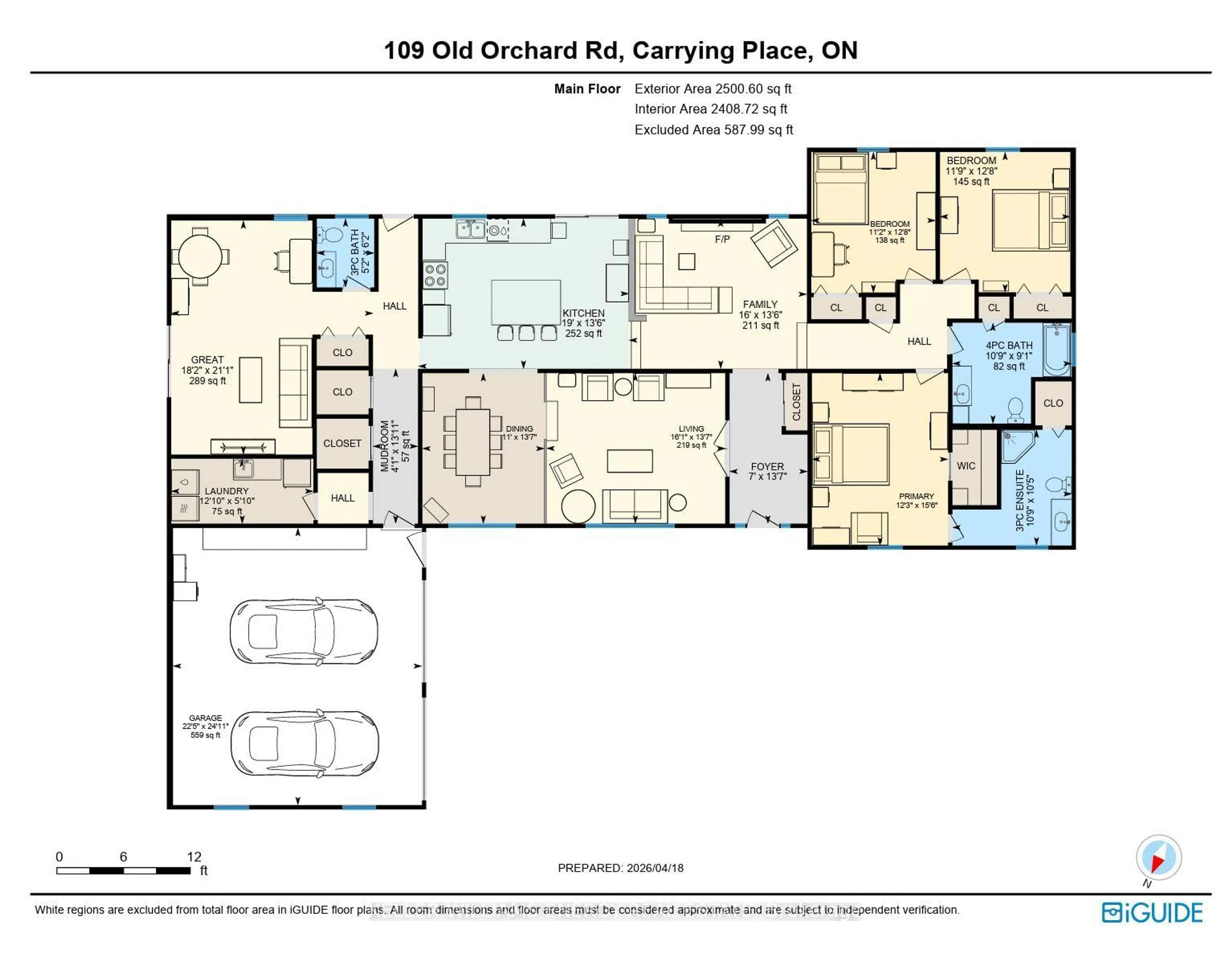 Floor plan for 109 Old Orchard Rd, Prince Edward County Ontario K0K 1L0