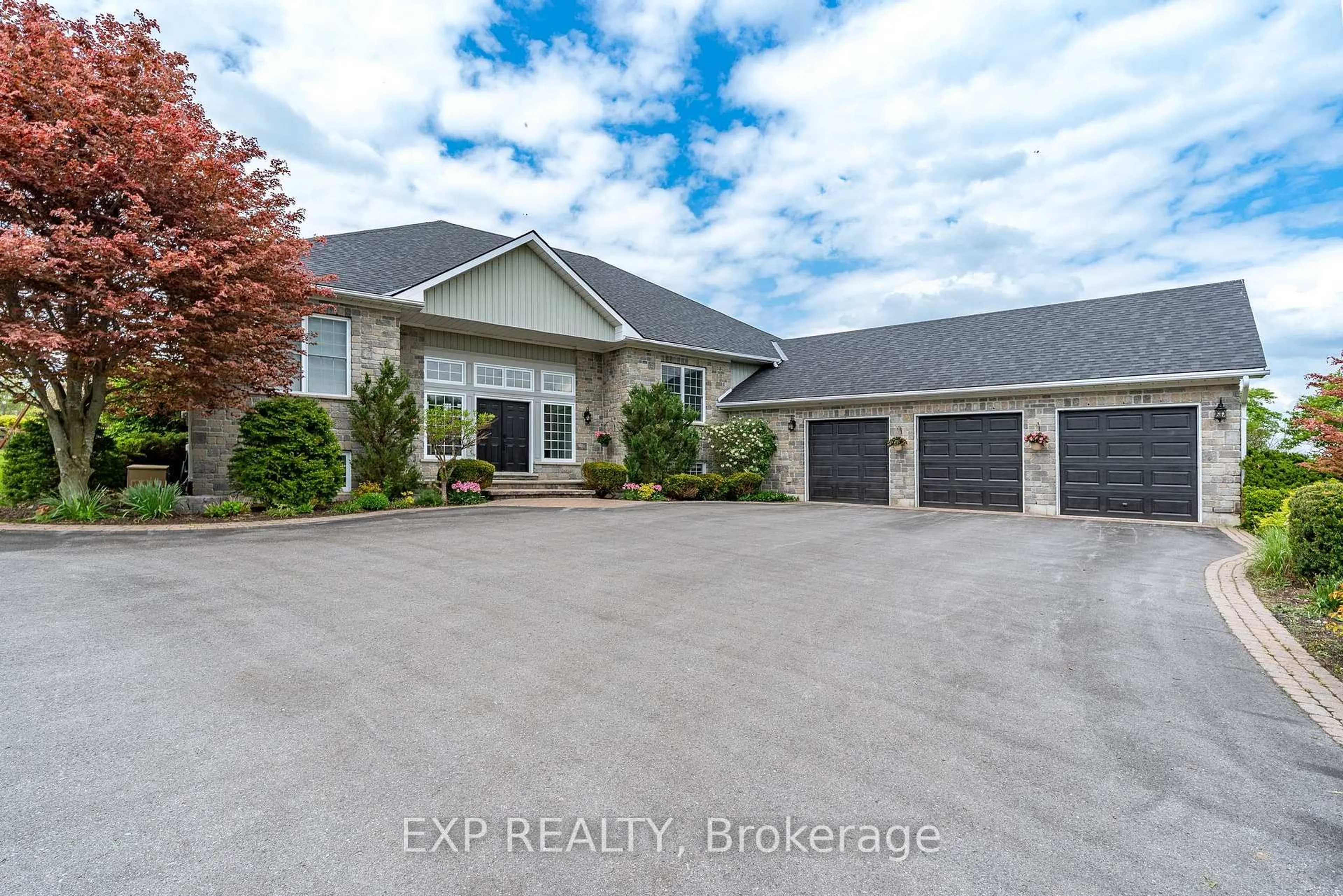 A pic from outside/outdoor area/front of a property/back of a property/a pic from drone, water/lake/river/ocean view for 107 Country Charm Dr, Belleville Ontario K0K 2V0