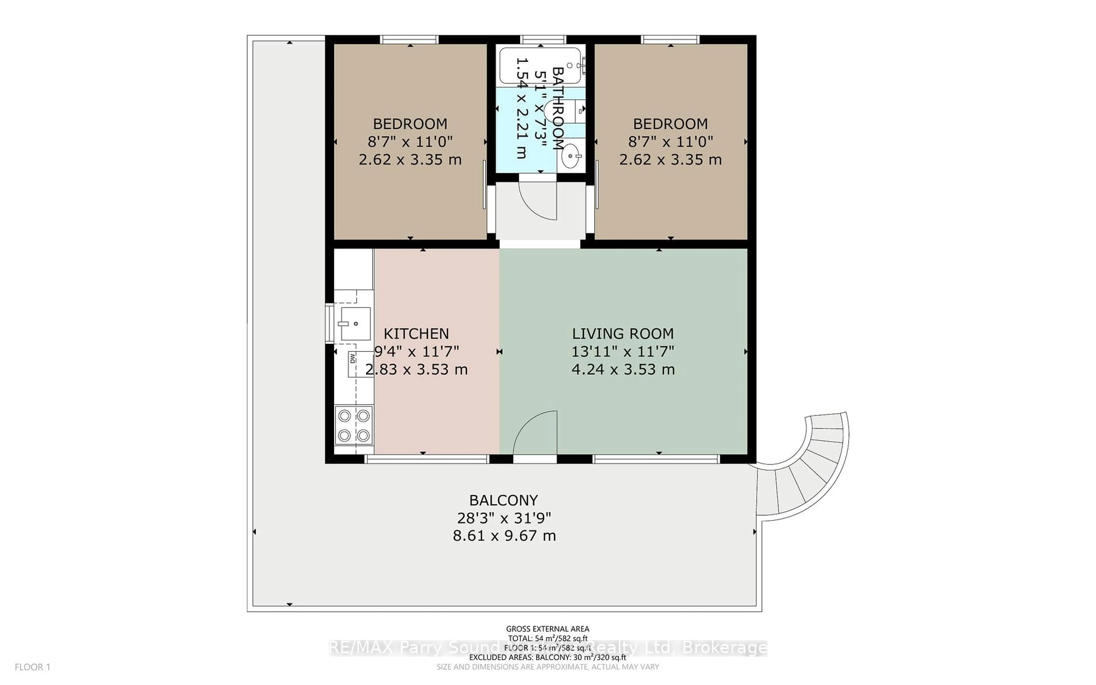 Floor plan for 111 North Shore Rd #5, The Archipelago Ontario P0G 1K0