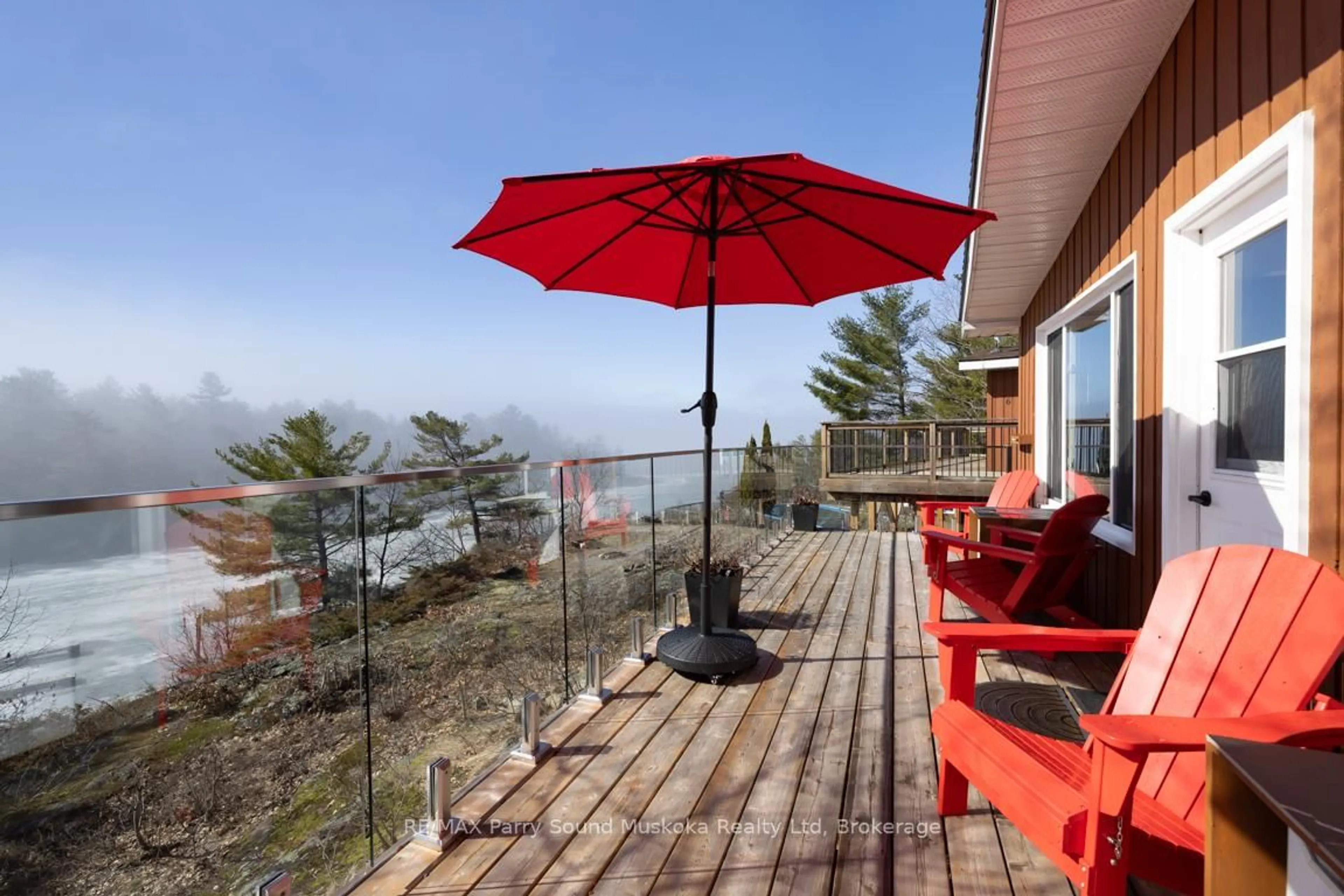 Patio, water/lake/river/ocean view for 111 North Shore Rd #5, The Archipelago Ontario P0G 1K0