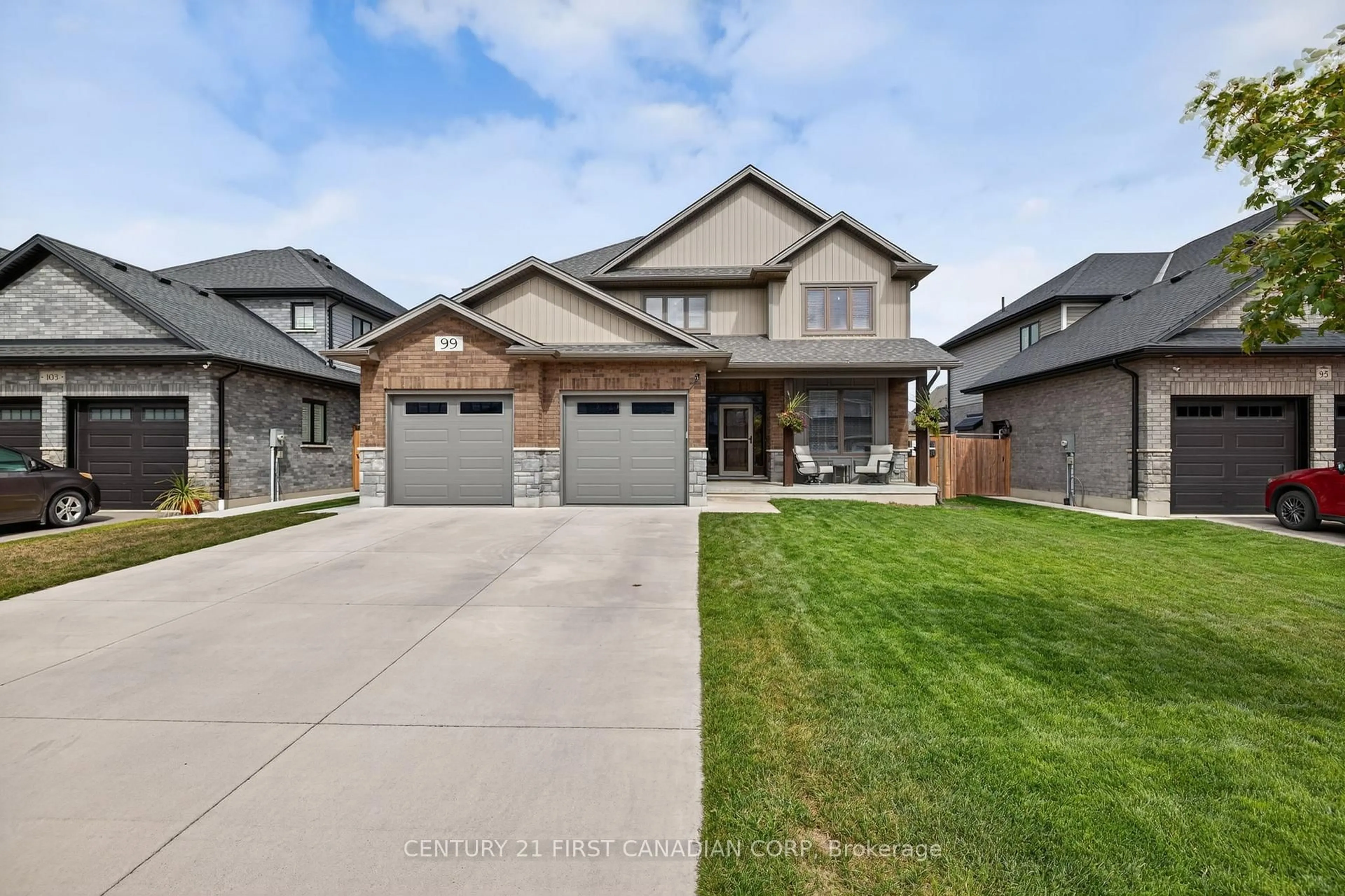 Home with brick exterior material, street for 99 Thames Springs Cres, Zorra Ontario N0M 2M0