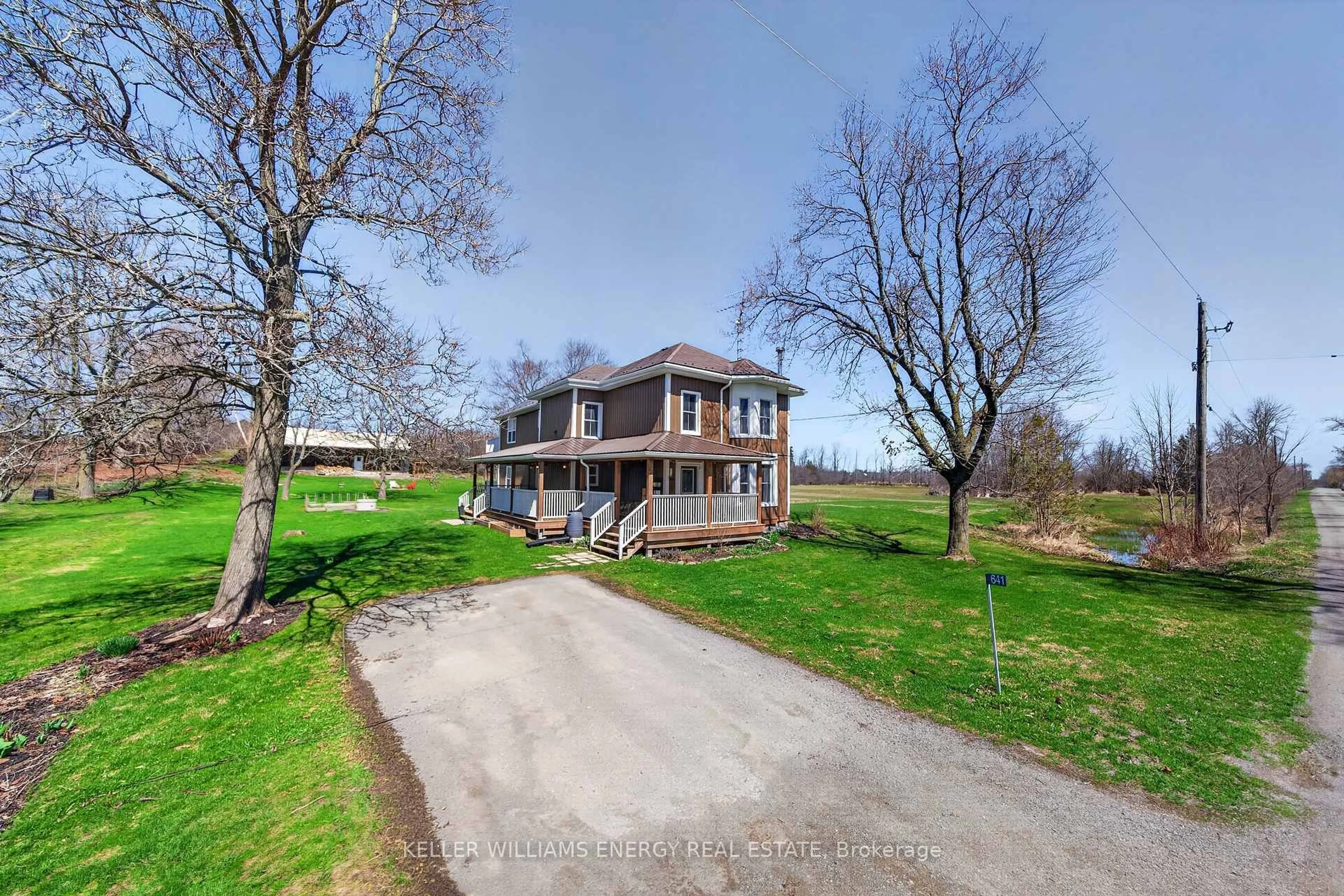 A pic from outside/outdoor area/front of a property/back of a property/a pic from drone, water/lake/river/ocean view for 641 Melville Rd, Prince Edward County Ontario K0K 1T0