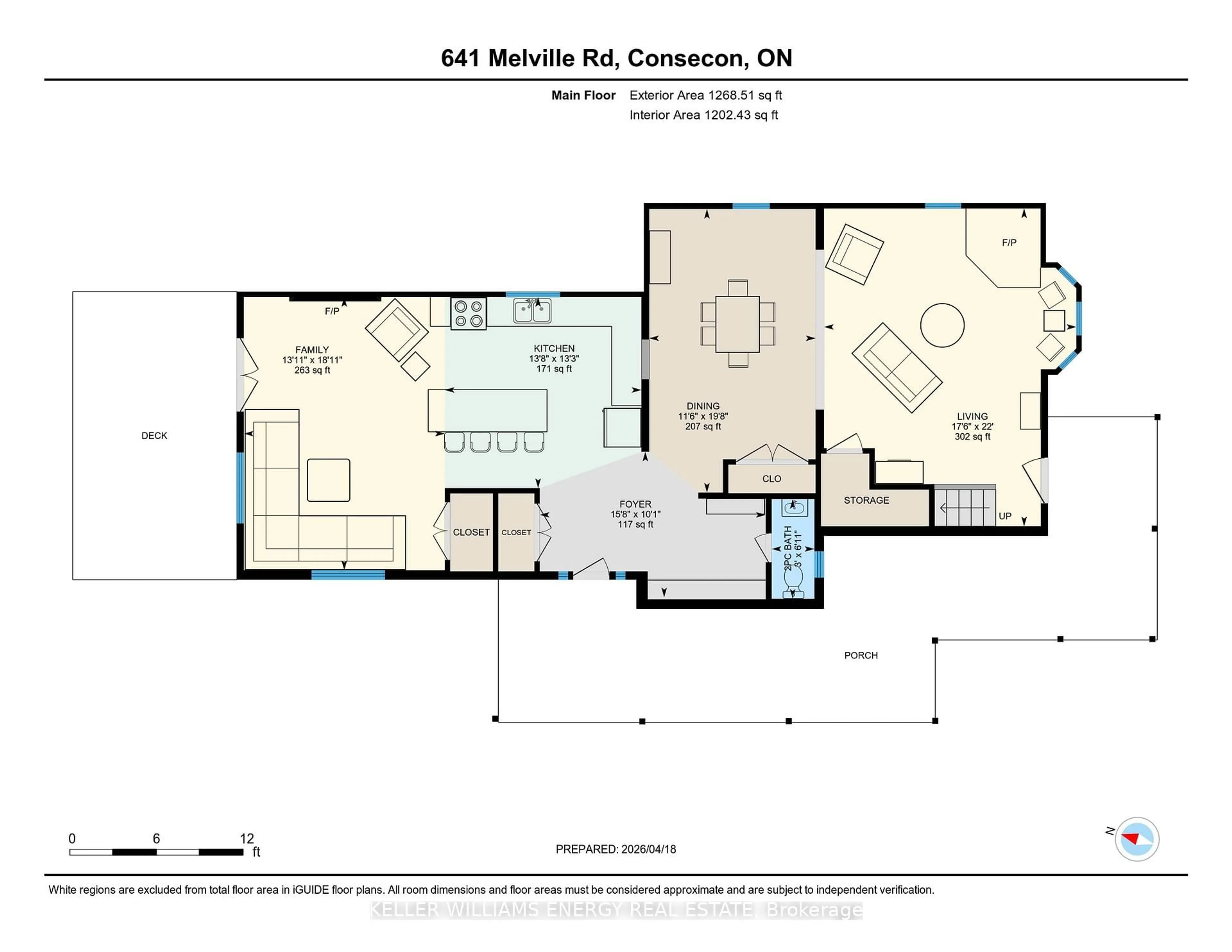 Floor plan for 641 Melville Rd, Prince Edward County Ontario K0K 1T0