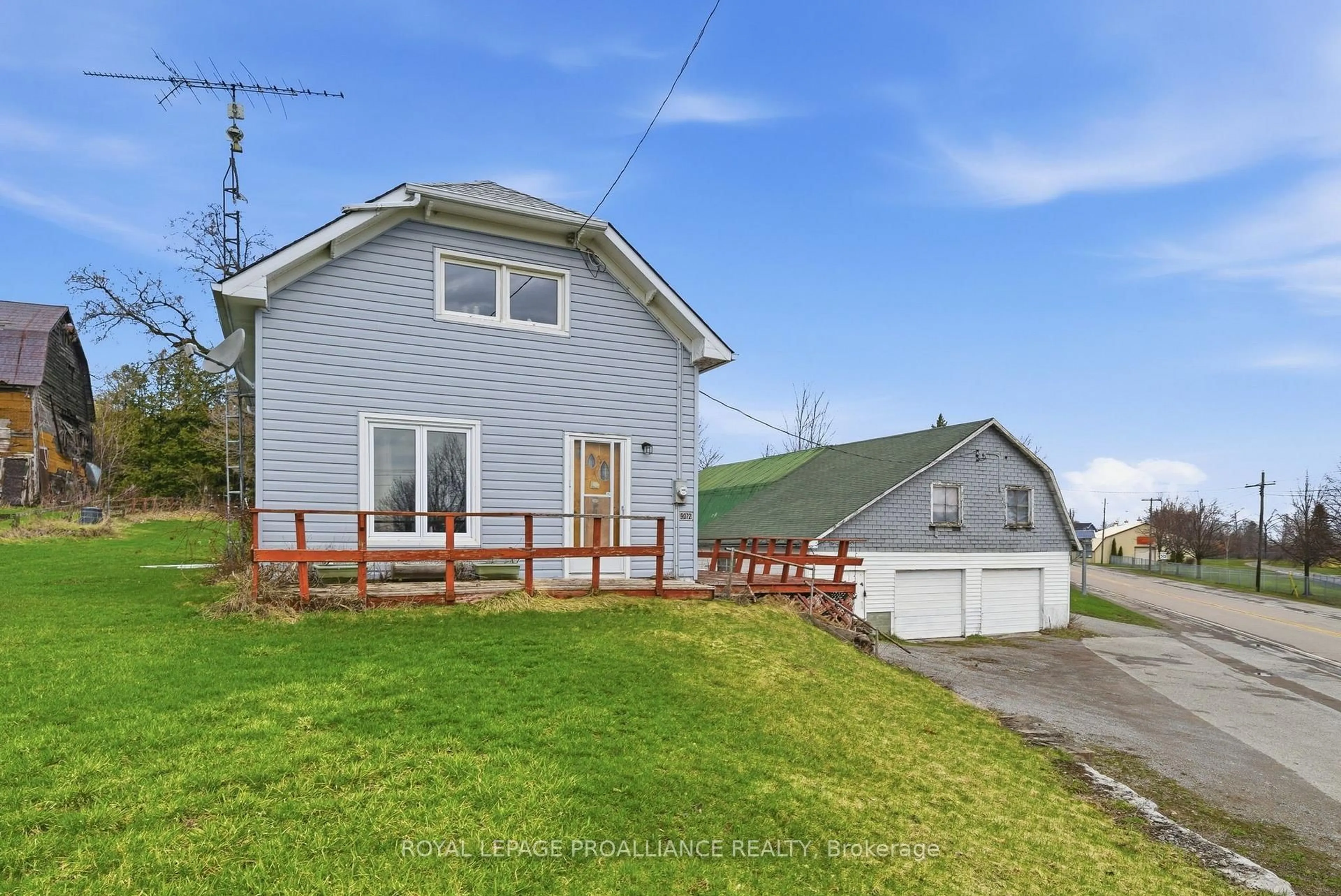 A pic from outside/outdoor area/front of a property/back of a property/a pic from drone, street for 9072 County Rd 45, Alnwick/Haldimand Ontario K0K 2X0