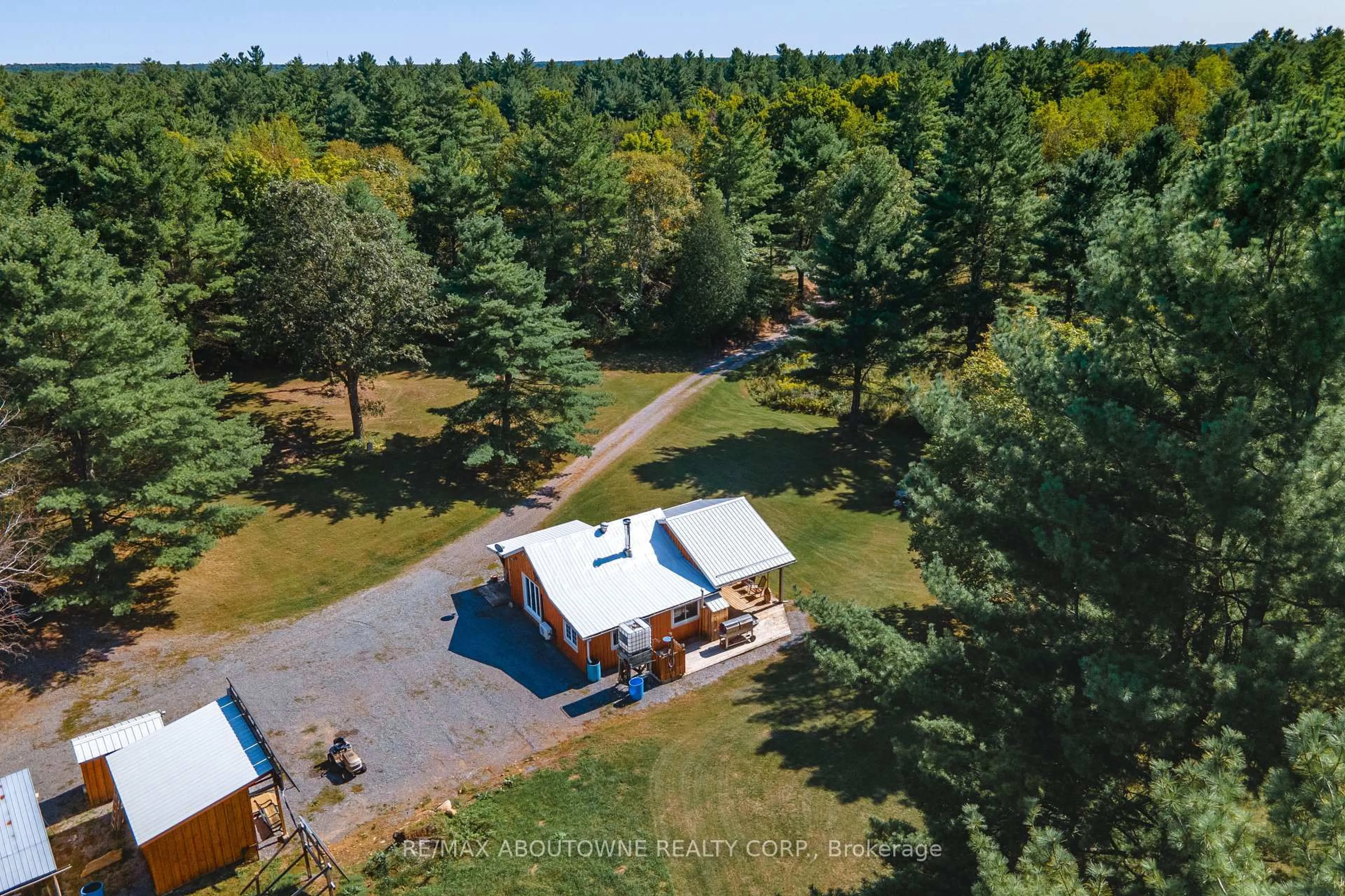 A pic from outside/outdoor area/front of a property/back of a property/a pic from drone, forest/trees view for 1161 & 1220 TURCOTTE Rd, Stone Mills Ontario K0K 2A0