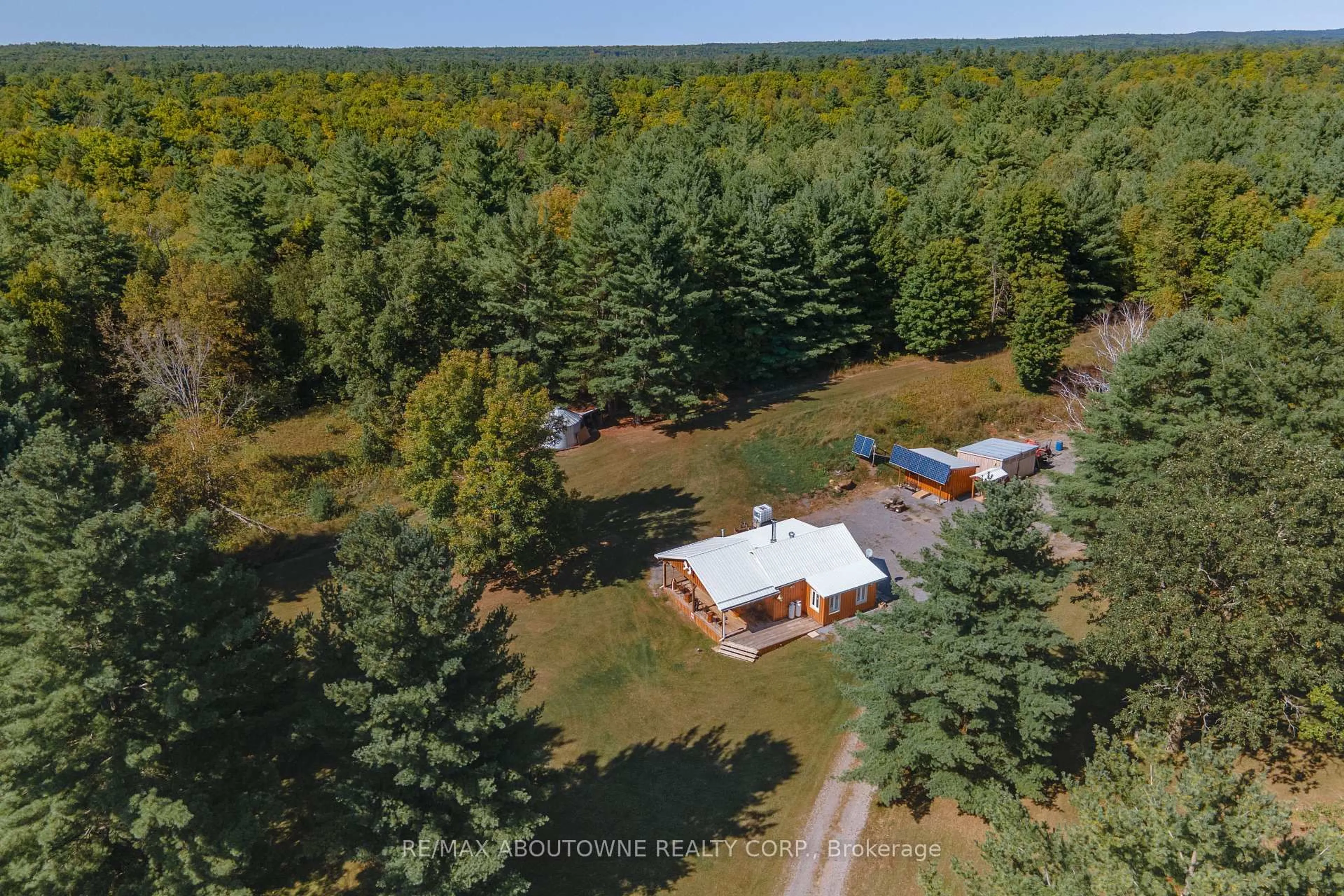 A pic from outside/outdoor area/front of a property/back of a property/a pic from drone, forest/trees view for 1161 & 1220 TURCOTTE Rd, Stone Mills Ontario K0K 2A0