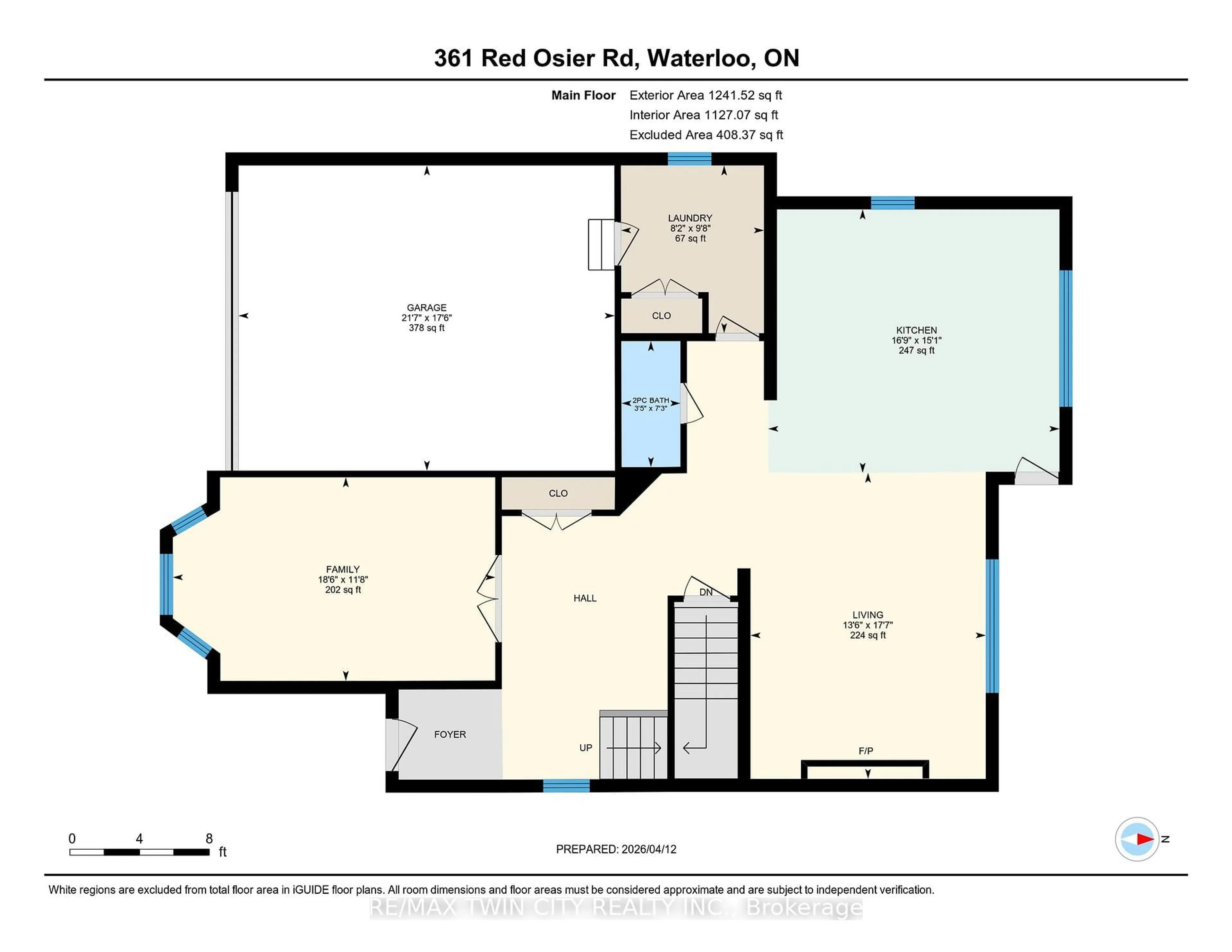 Floor plan for 361 Red Osier Rd, Waterloo Ontario N2V 2V8