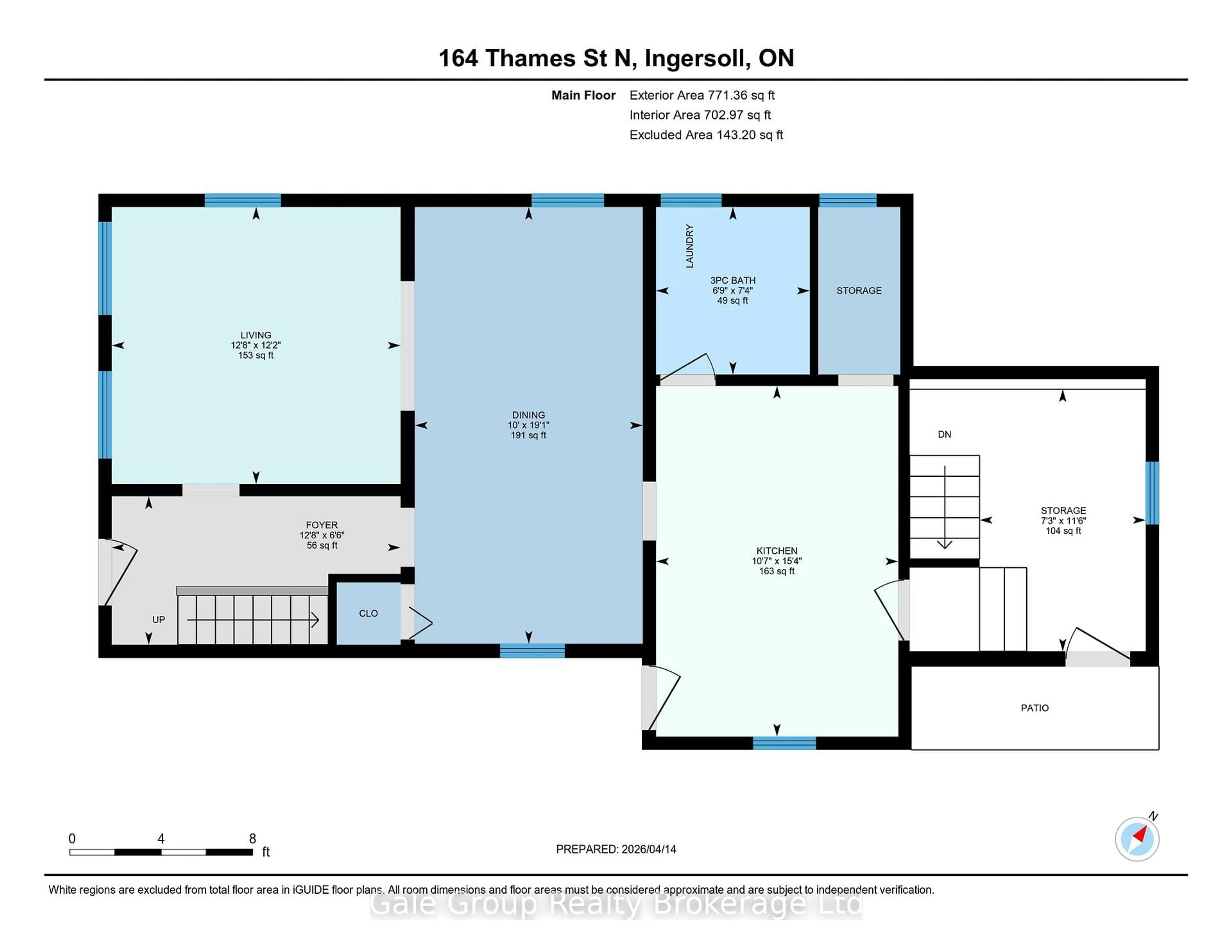 Floor plan for 164 Thames St, Ingersoll Ontario N5C 3E2