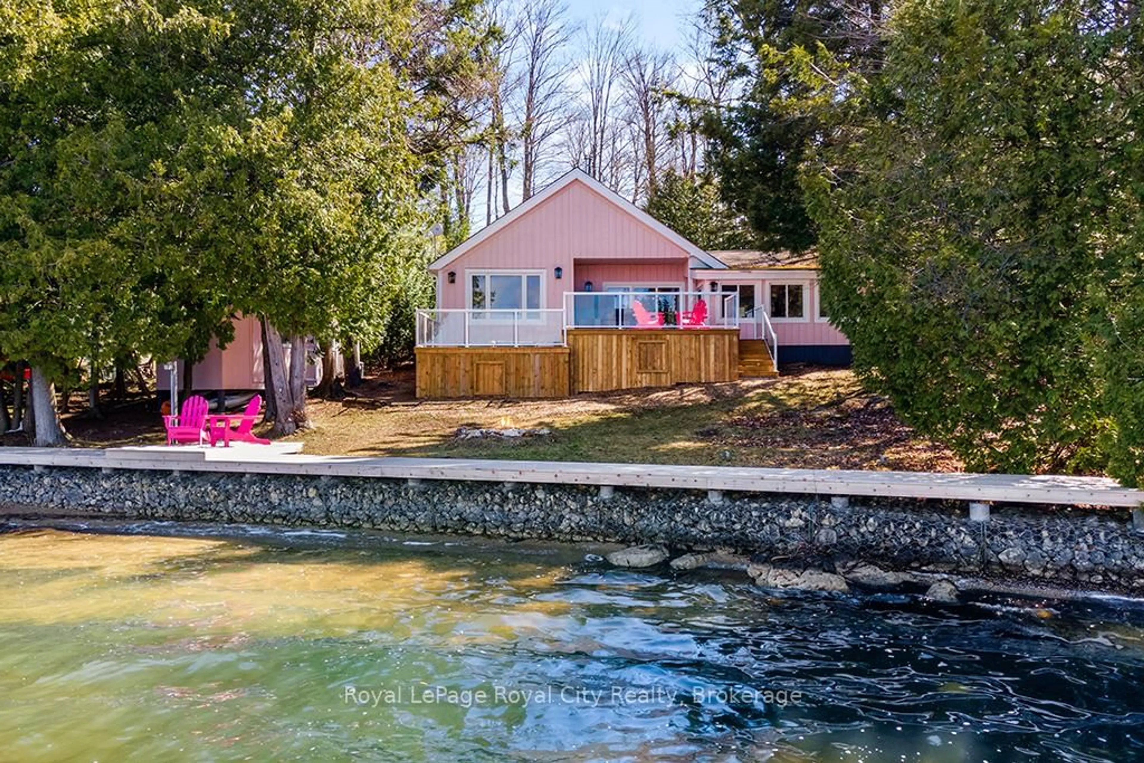 A pic from outside/outdoor area/front of a property/back of a property/a pic from drone, water/lake/river/ocean view for 194 Wiles Lane, Grey Highlands Ontario N0C 1E0