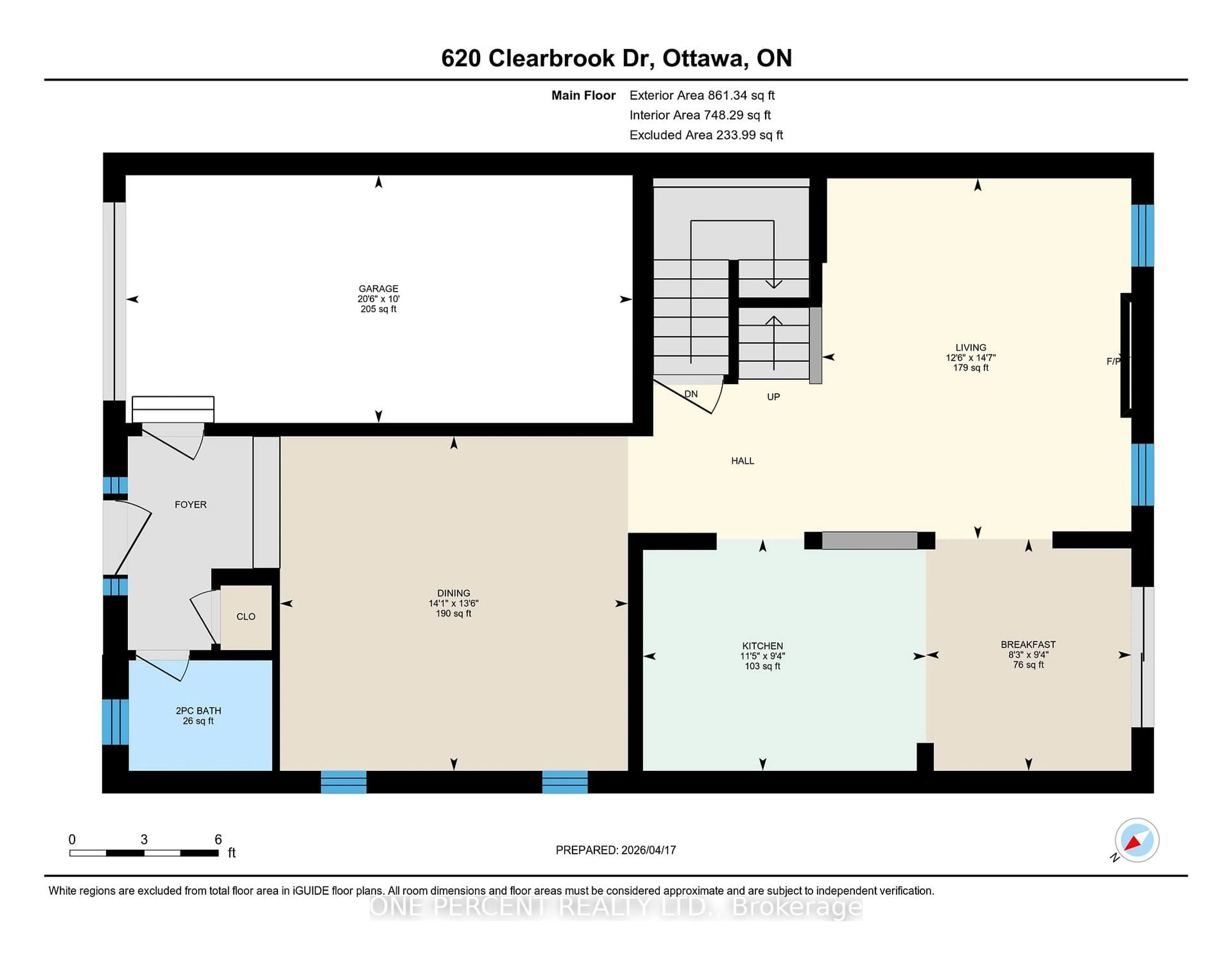 Floor plan for 620 Clearbrook Dr, Ottawa Ontario K2J 5S2