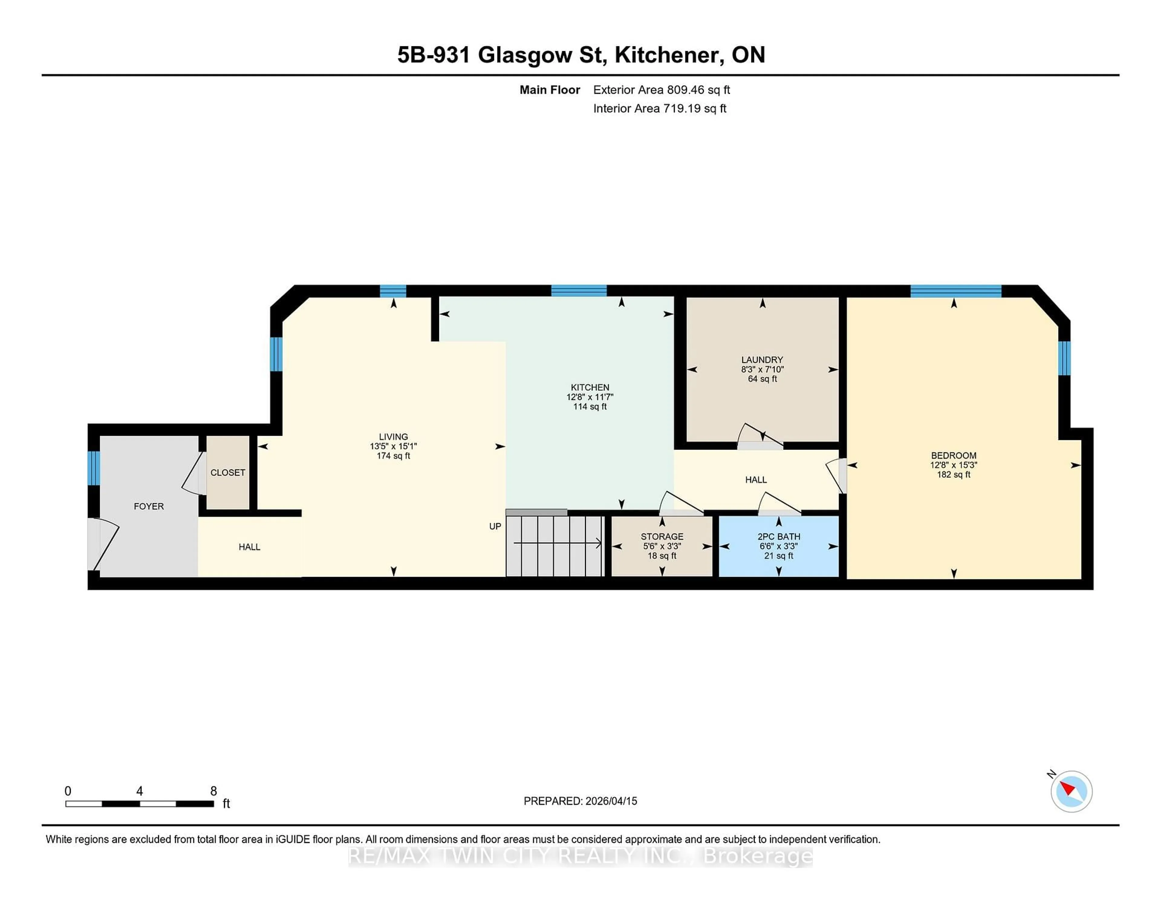 Floor plan for 931 Glasgow St #5B, Kitchener Ontario N2N 0B6