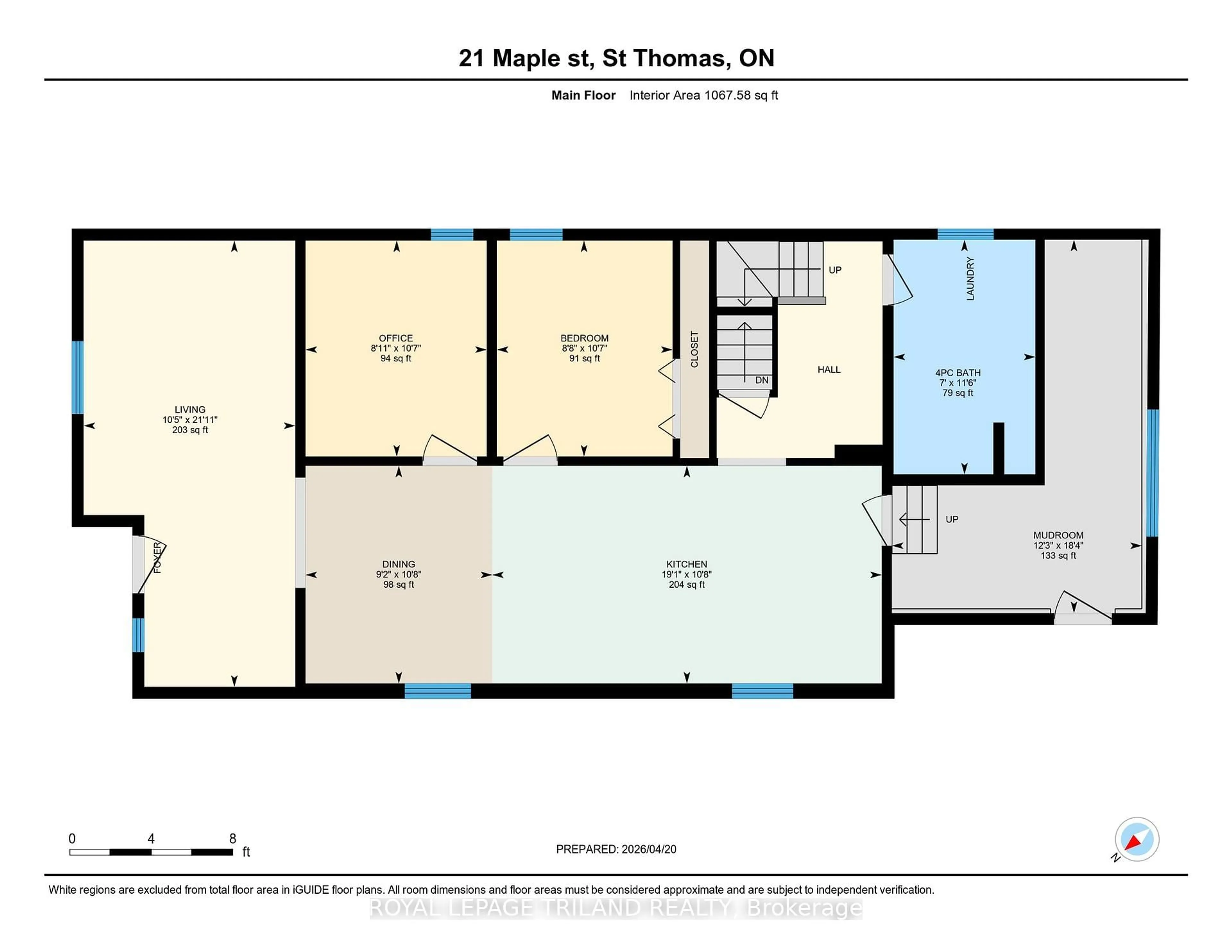 Floor plan for 21 Maple St, St. Thomas Ontario N5R 1Y8