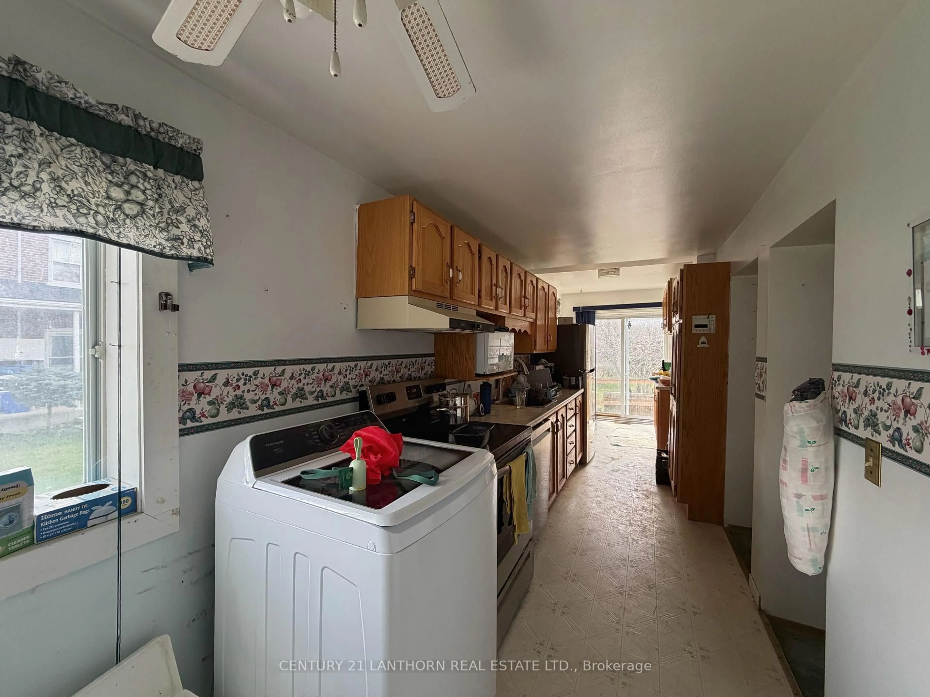 Kitchen with laundary machines, unknown for 193 St. Lawrence St, Hastings Ontario K0K 2C0