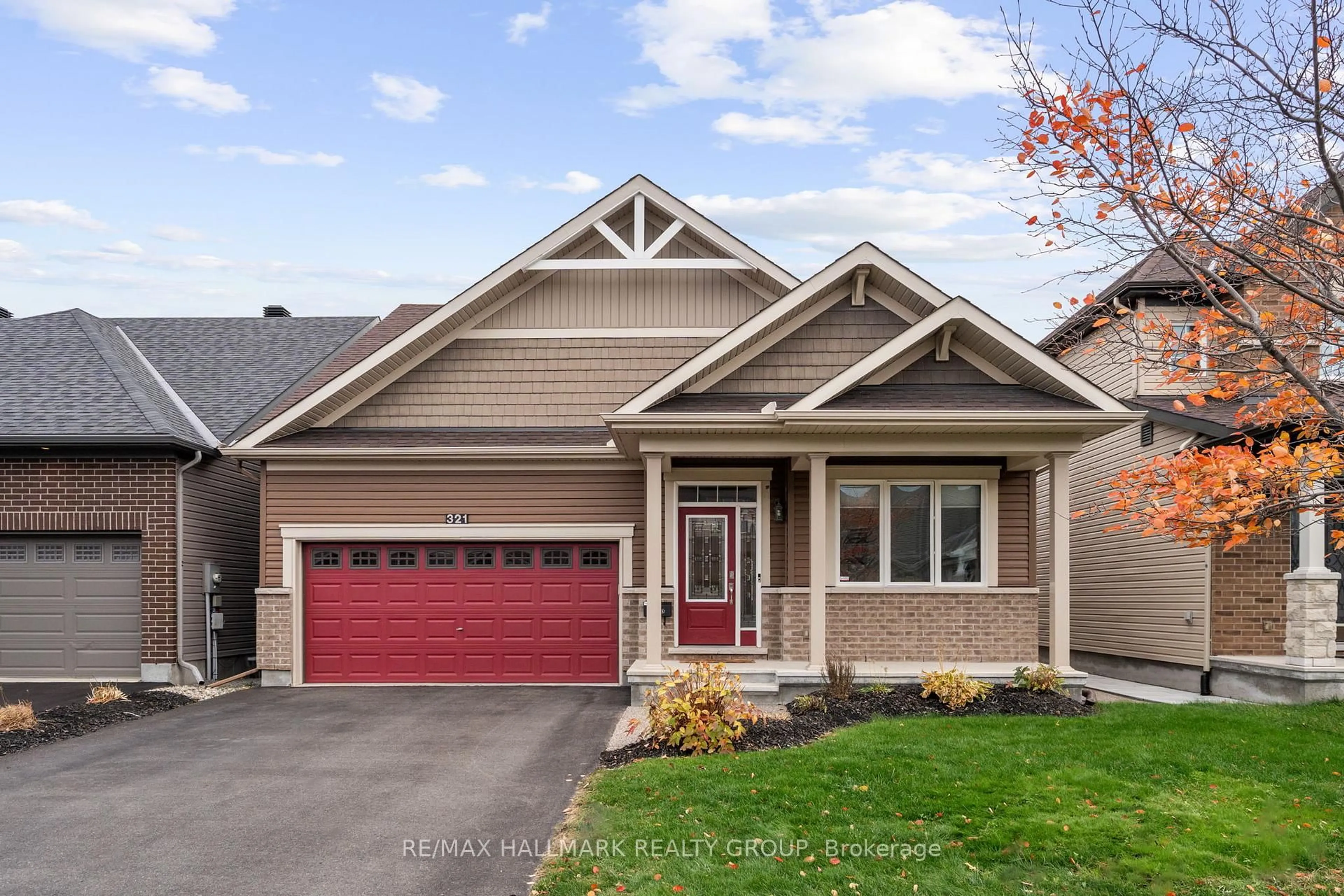 Home with brick exterior material, street for 321 Hepatica Way, Ottawa Ontario K4A 0Y9