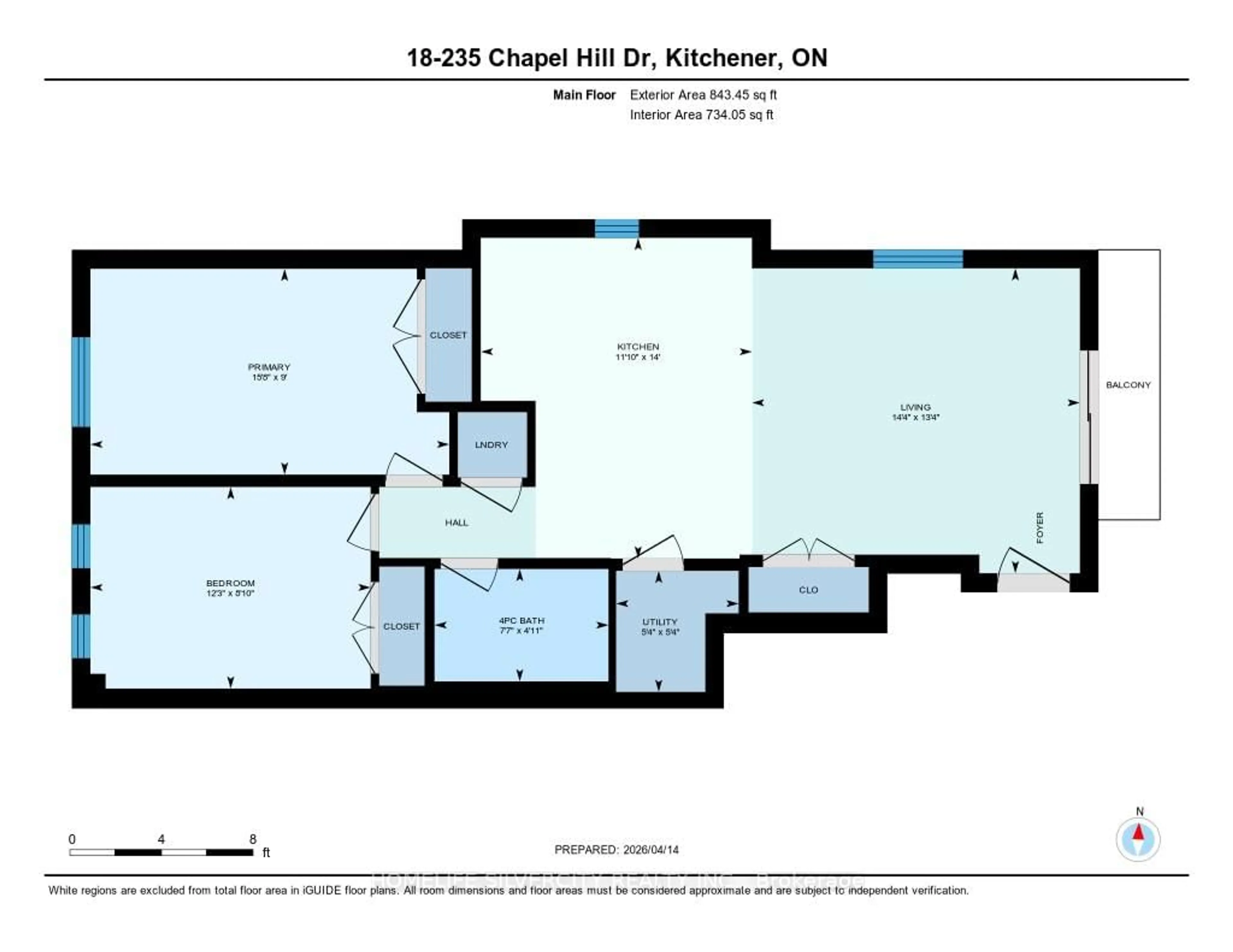 Floor plan for 235 Chapel Hill Dr ##18, Kitchener Ontario N2R 0S4