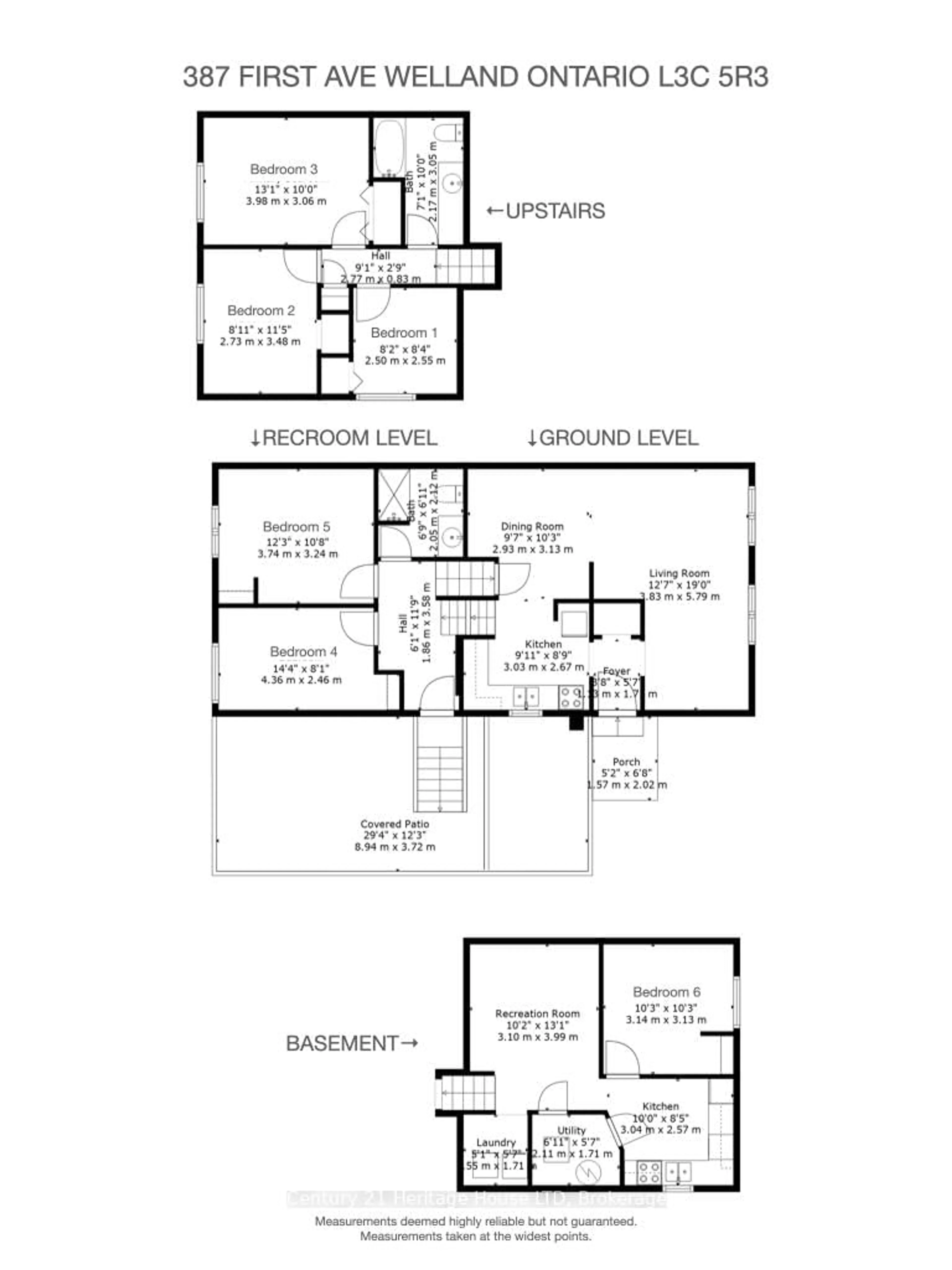 Floor plan for 387 First Ave, Welland Ontario L3C 5R3