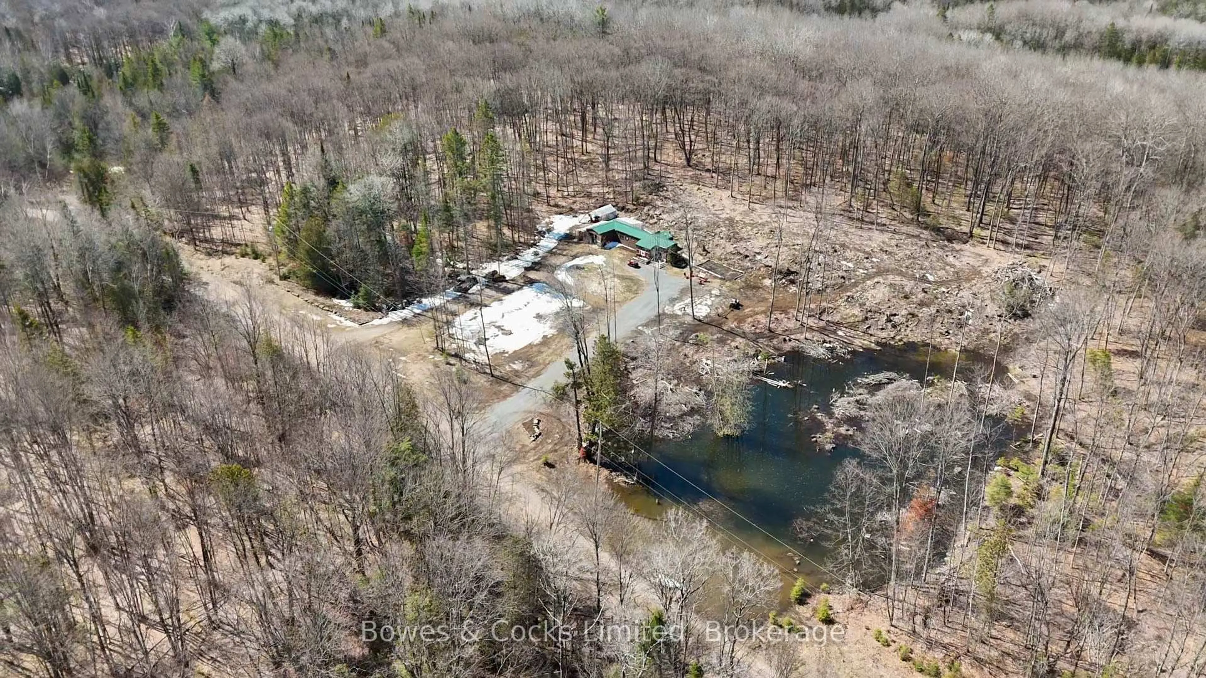A pic from outside/outdoor area/front of a property/back of a property/a pic from drone, forest/trees view for 2108 Old Hastings Rd, Coe Hill Ontario K0L 1P0
