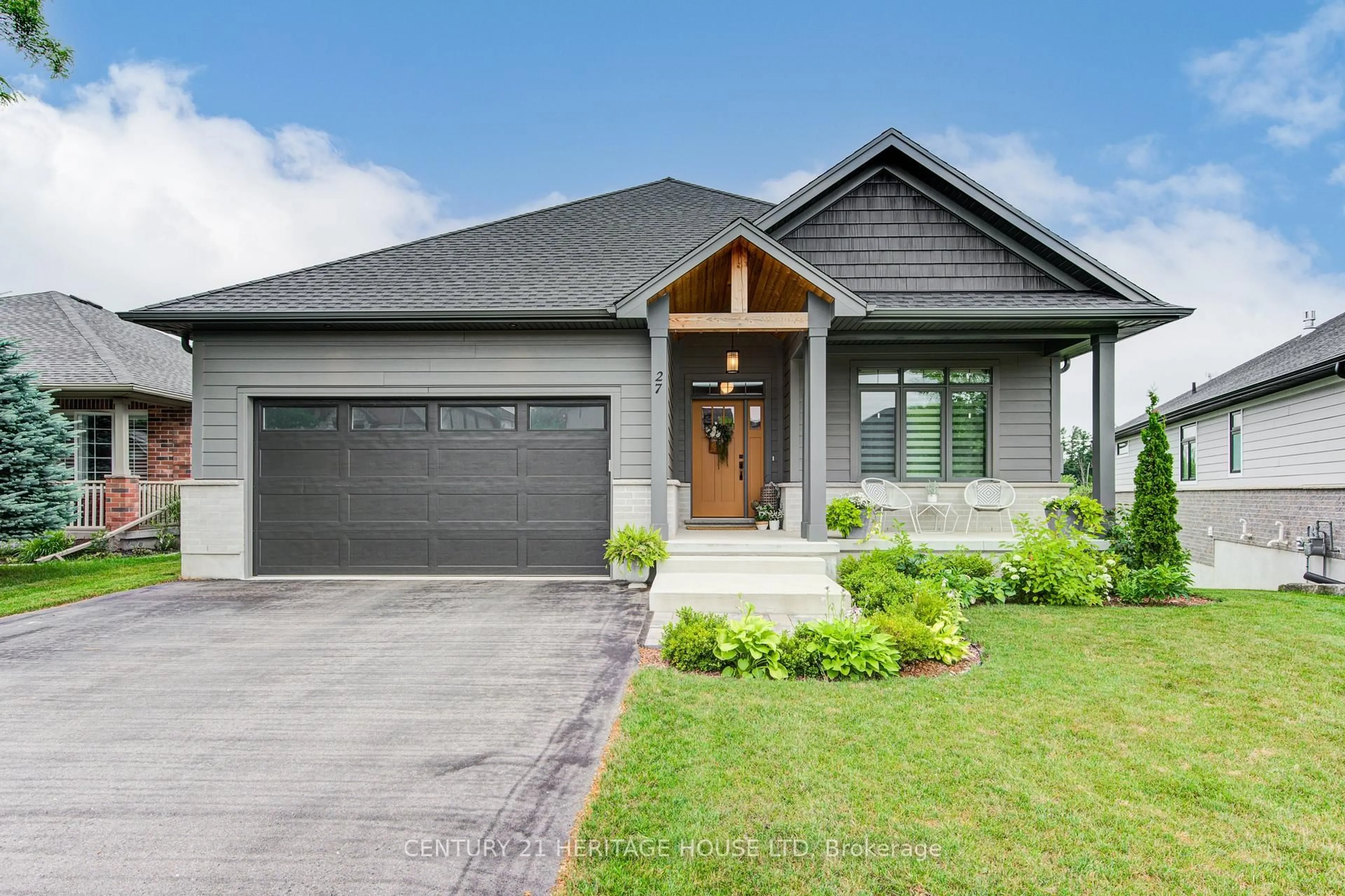 Home with brick exterior material, street for 27 Ridgewood Cres, St. Marys Ontario N4X 1E8