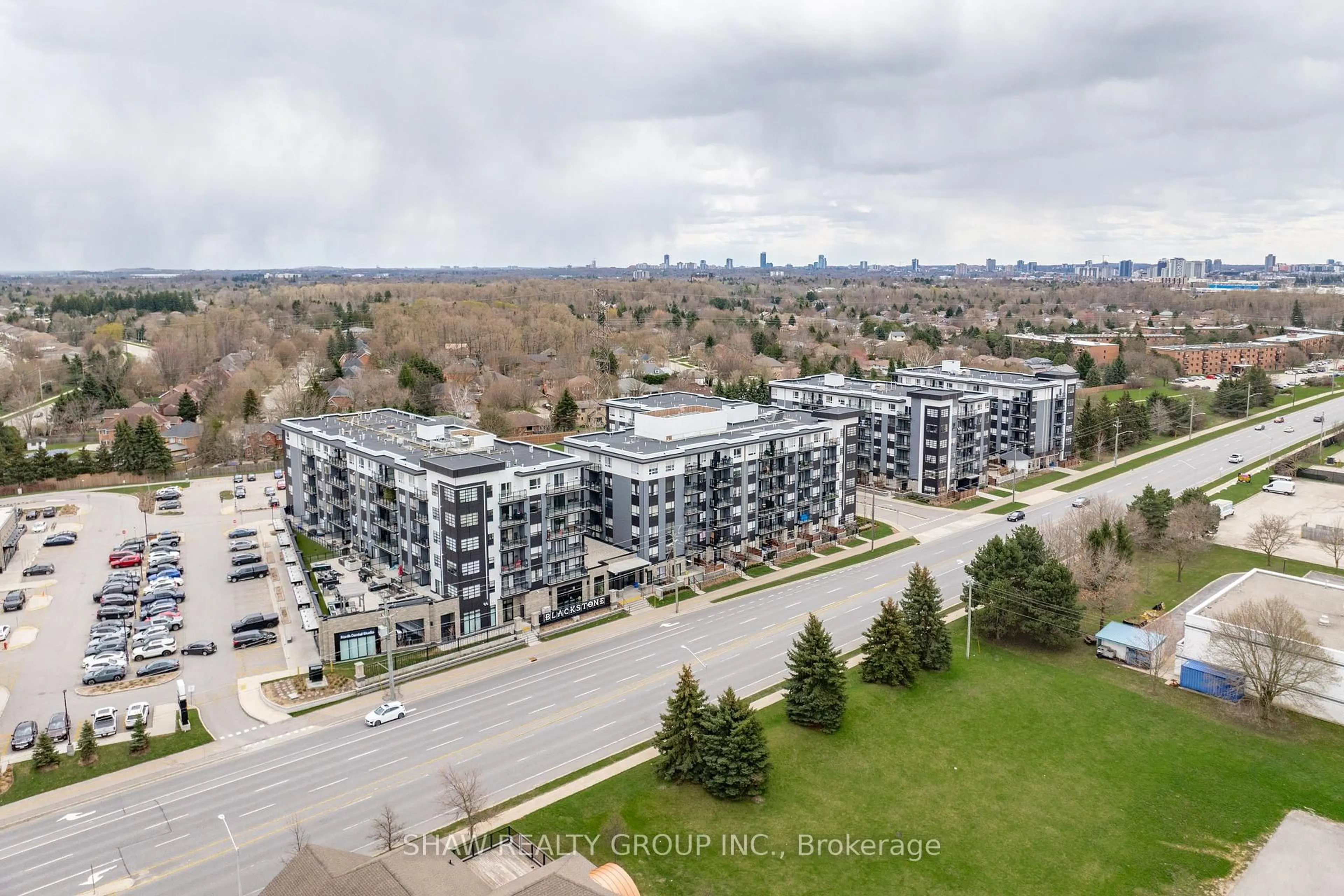 A pic from outside/outdoor area/front of a property/back of a property/a pic from drone, city buildings view from balcony for 247 Northfield Dr #601, Waterloo Ontario N2K 0H1