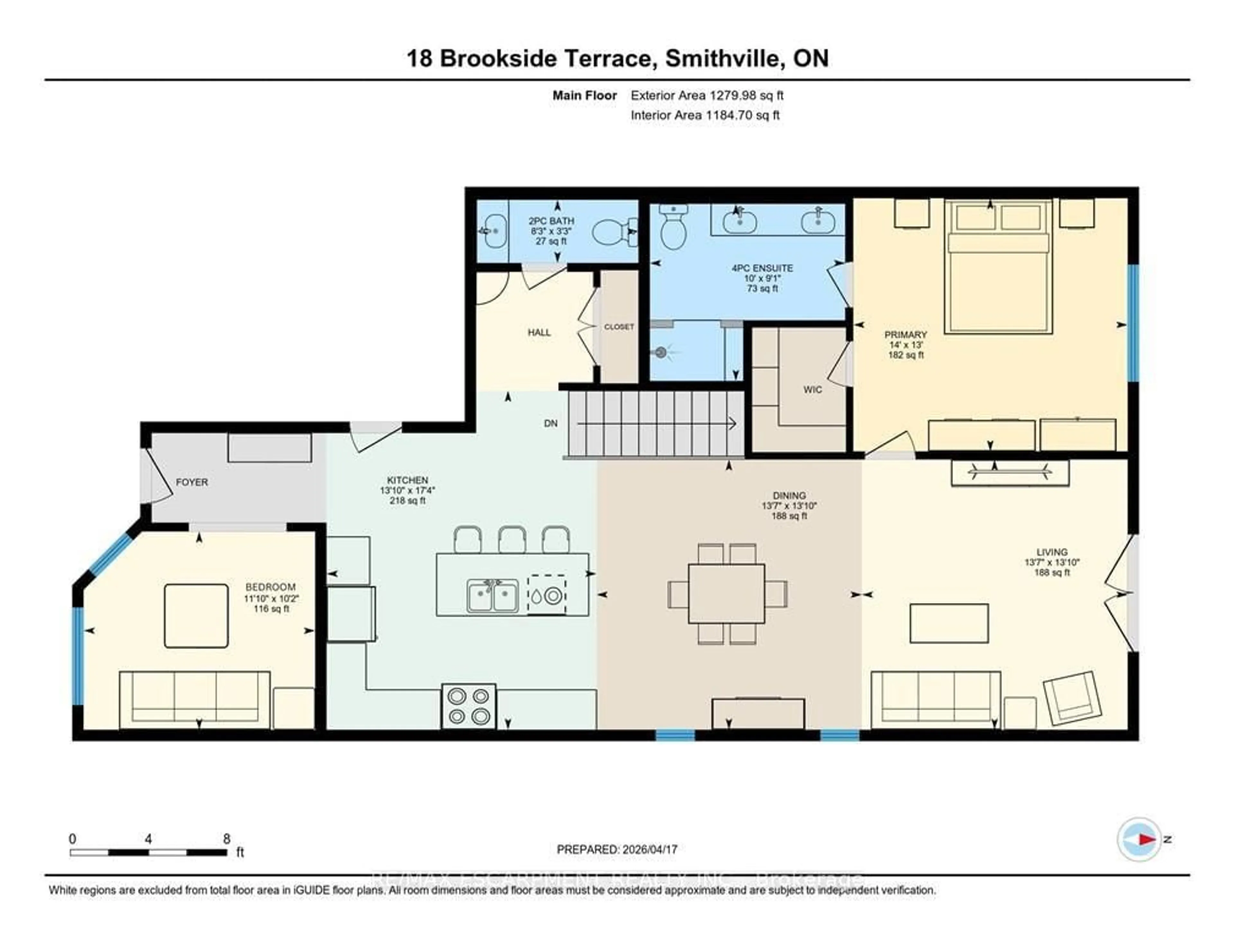 Floor plan for 18 Brookside Terr, West Lincoln Ontario L0R 2A0