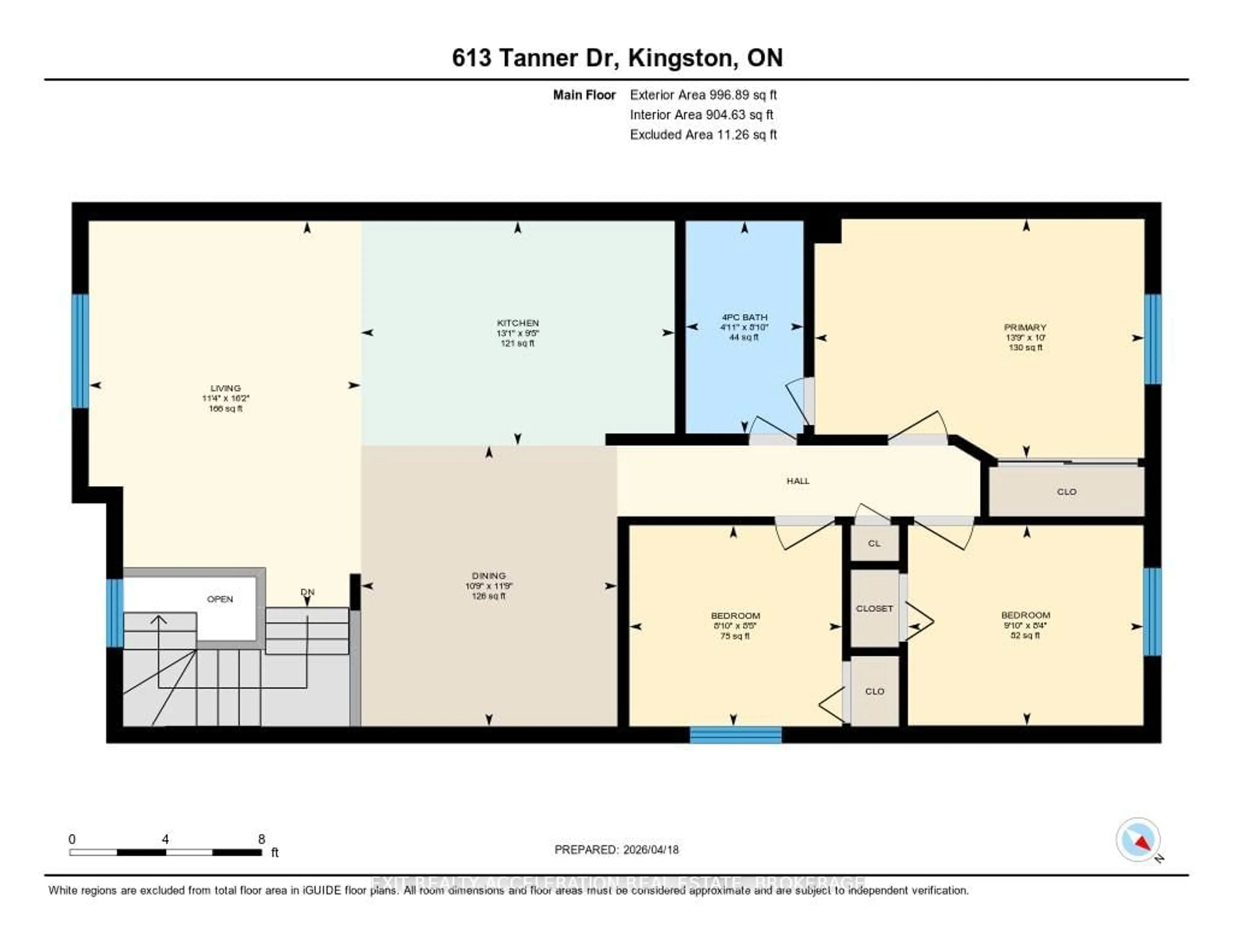 Floor plan for 613 Tanner Dr, Kingston Ontario K7M 8Y2