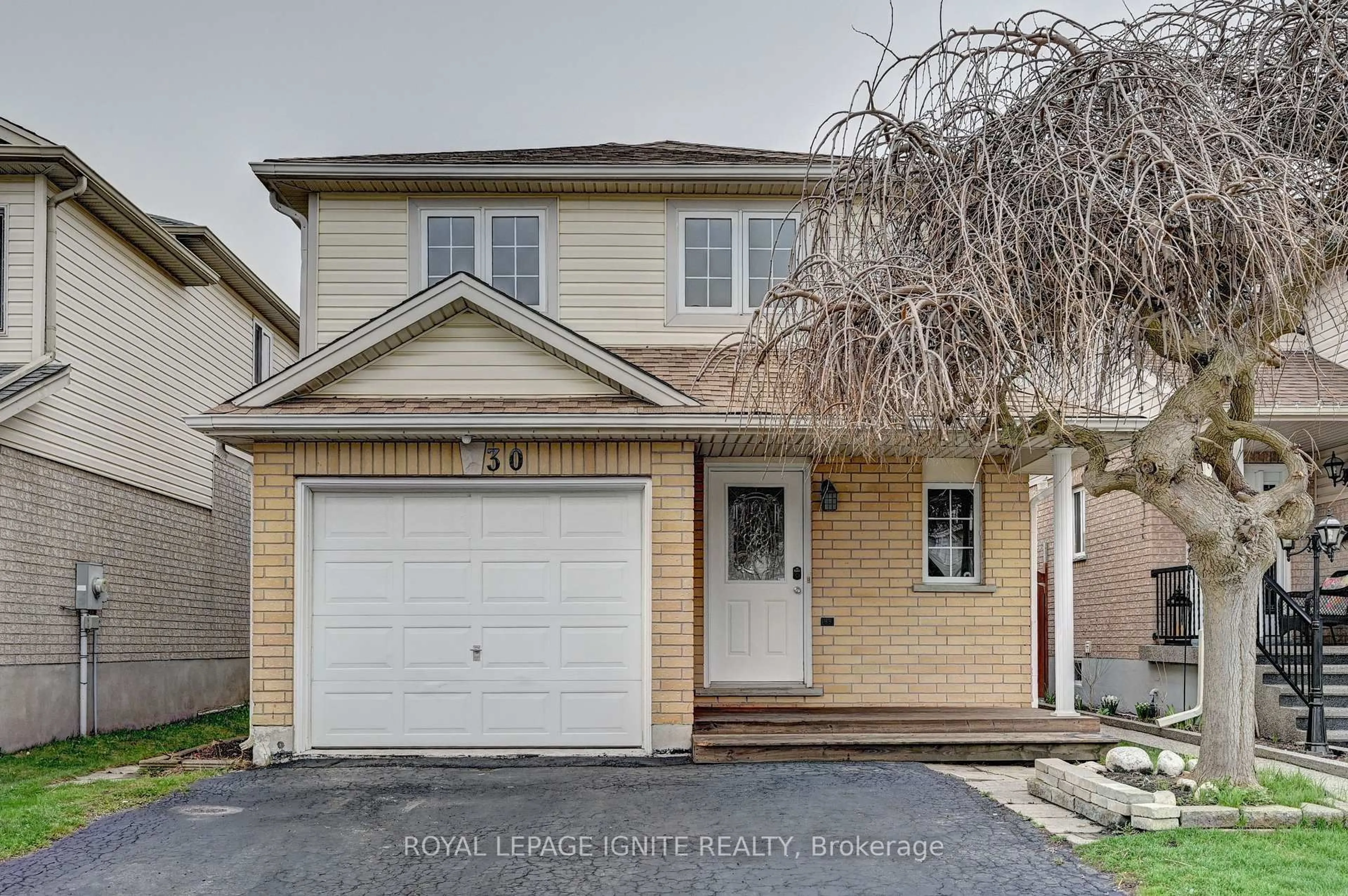 Home with vinyl exterior material, street for 30 Bridlewreath St, Kitchener Ontario N2E 3V5