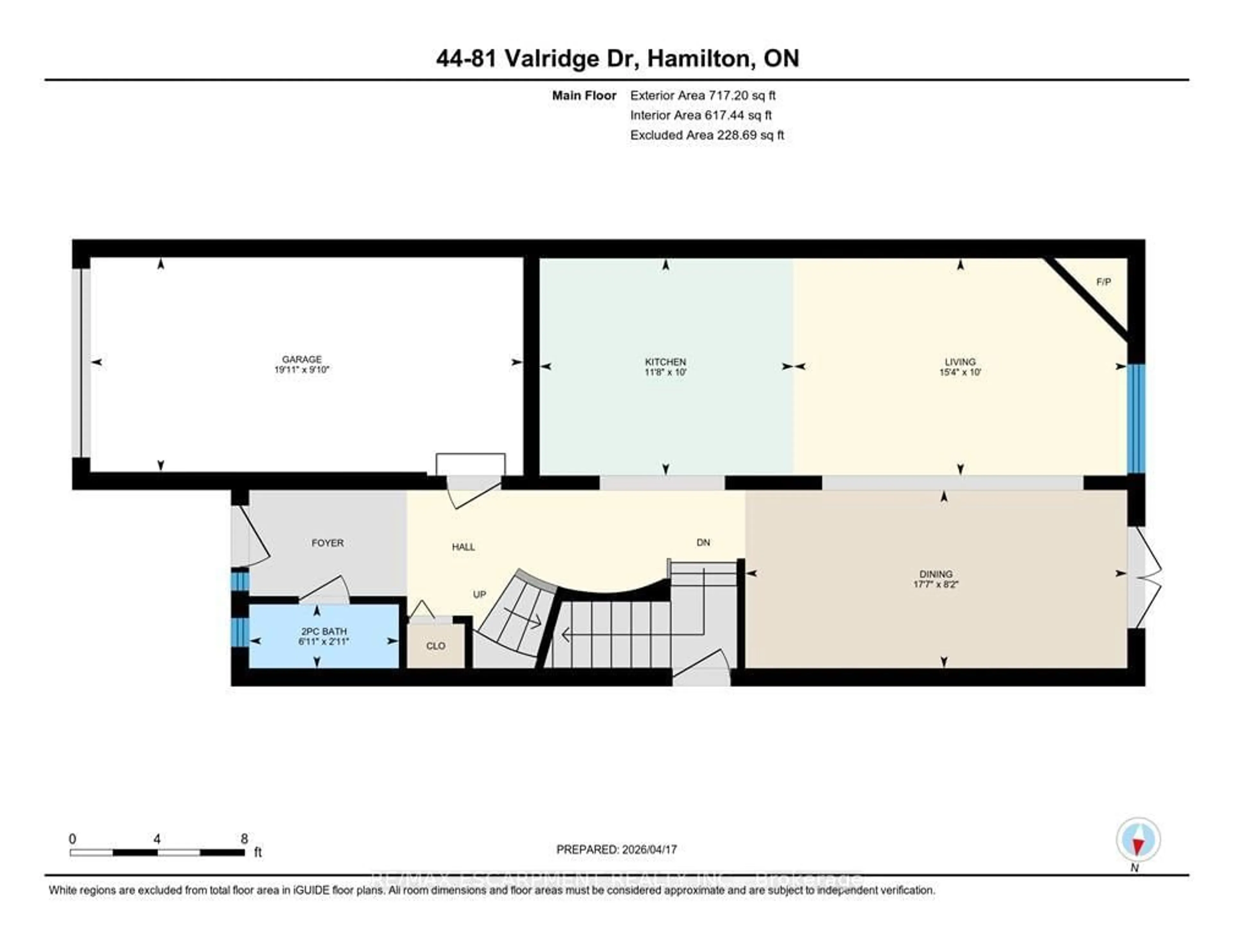 Floor plan for 81 Valridge Dr #44, Hamilton Ontario L9G 5B6