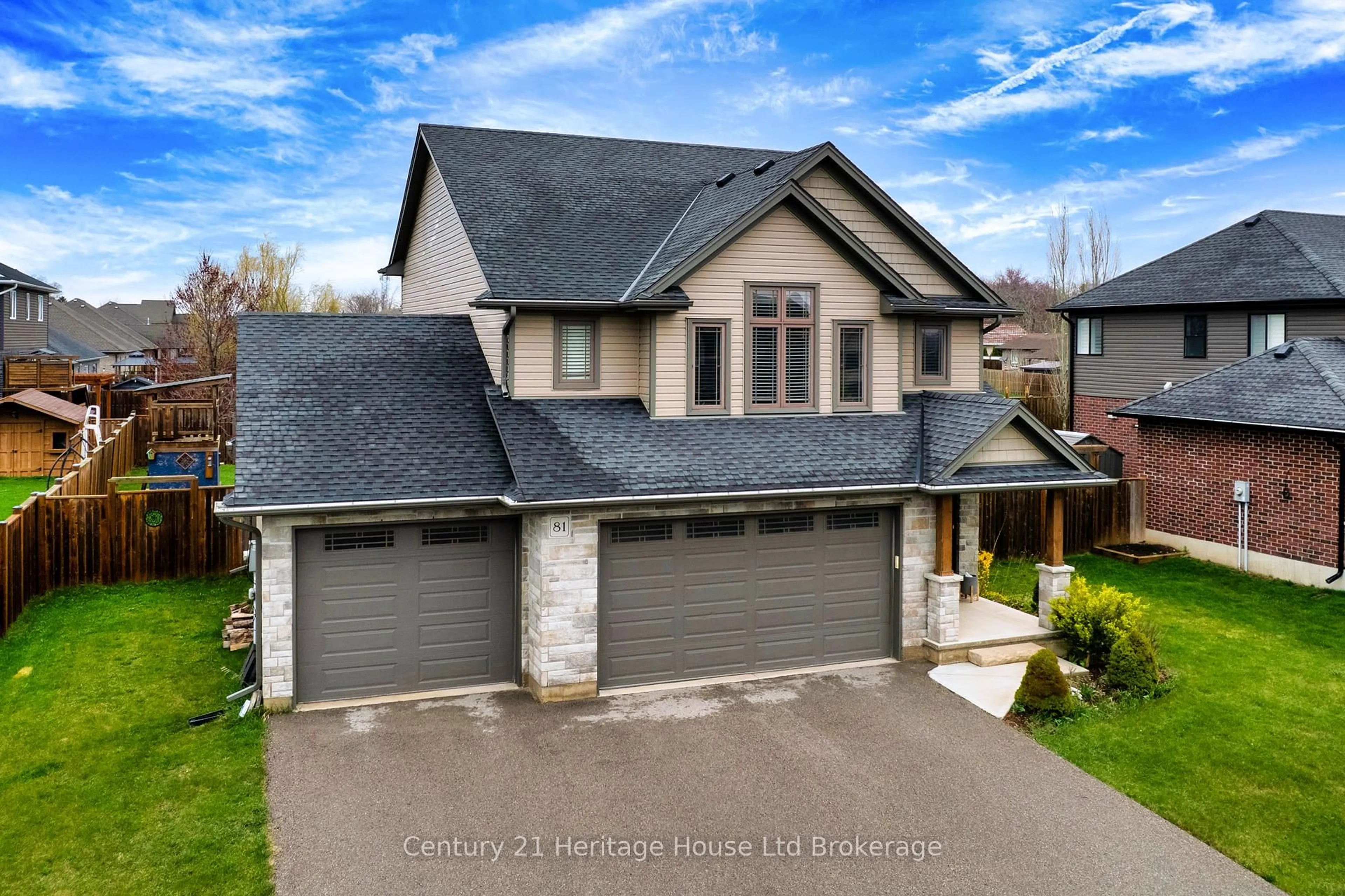 A pic from outside/outdoor area/front of a property/back of a property/a pic from drone, street for 81 Graydon Dr, South-West Oxford Ontario N0J 1N0