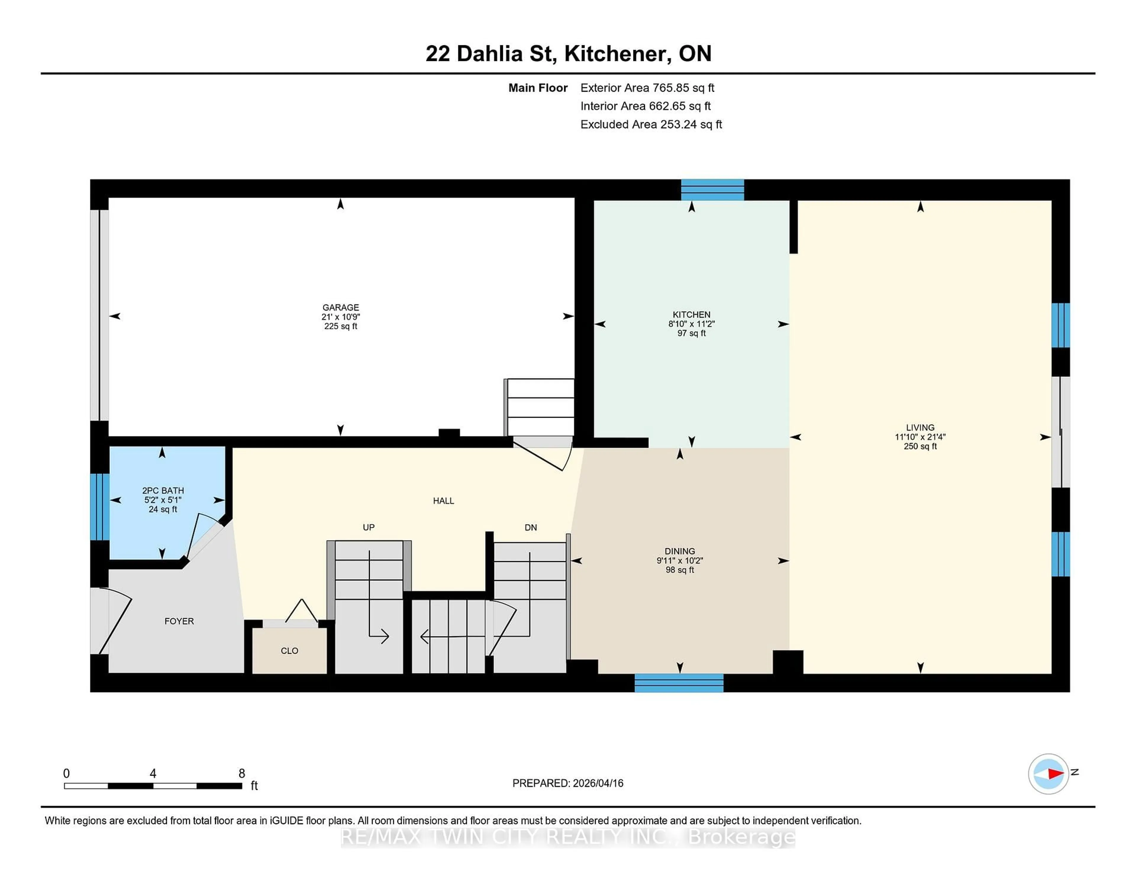 Floor plan for 22 Dahlia St, Kitchener Ontario N2E 4A9