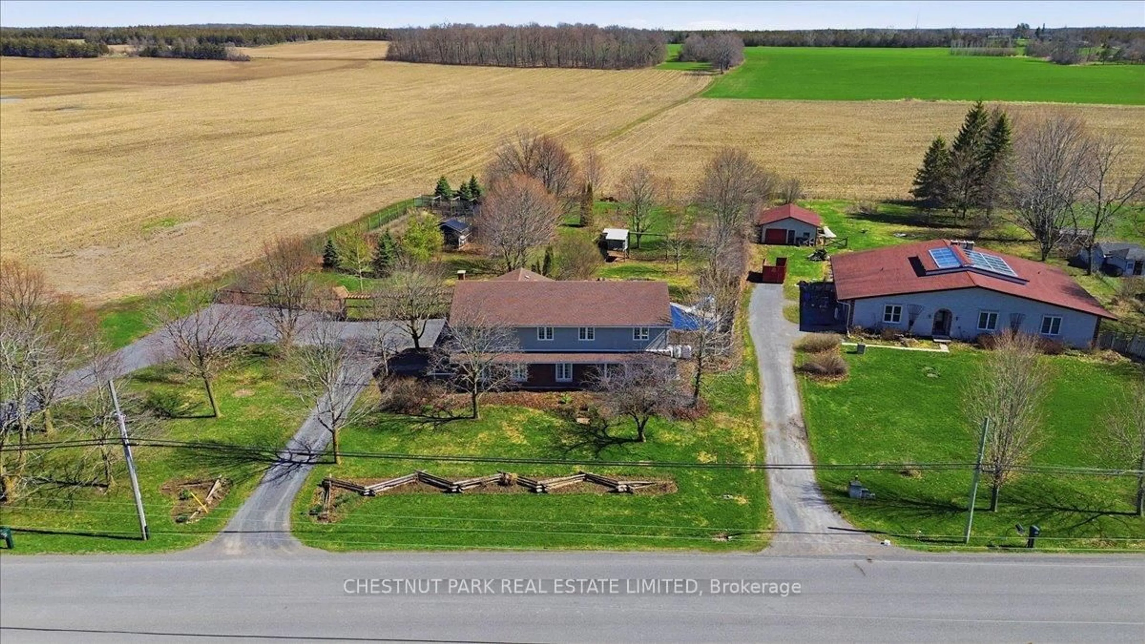 A pic from outside/outdoor area/front of a property/back of a property/a pic from drone, street for 146 Massassauga Rd, Prince Edward County Ontario K8N 4Z7