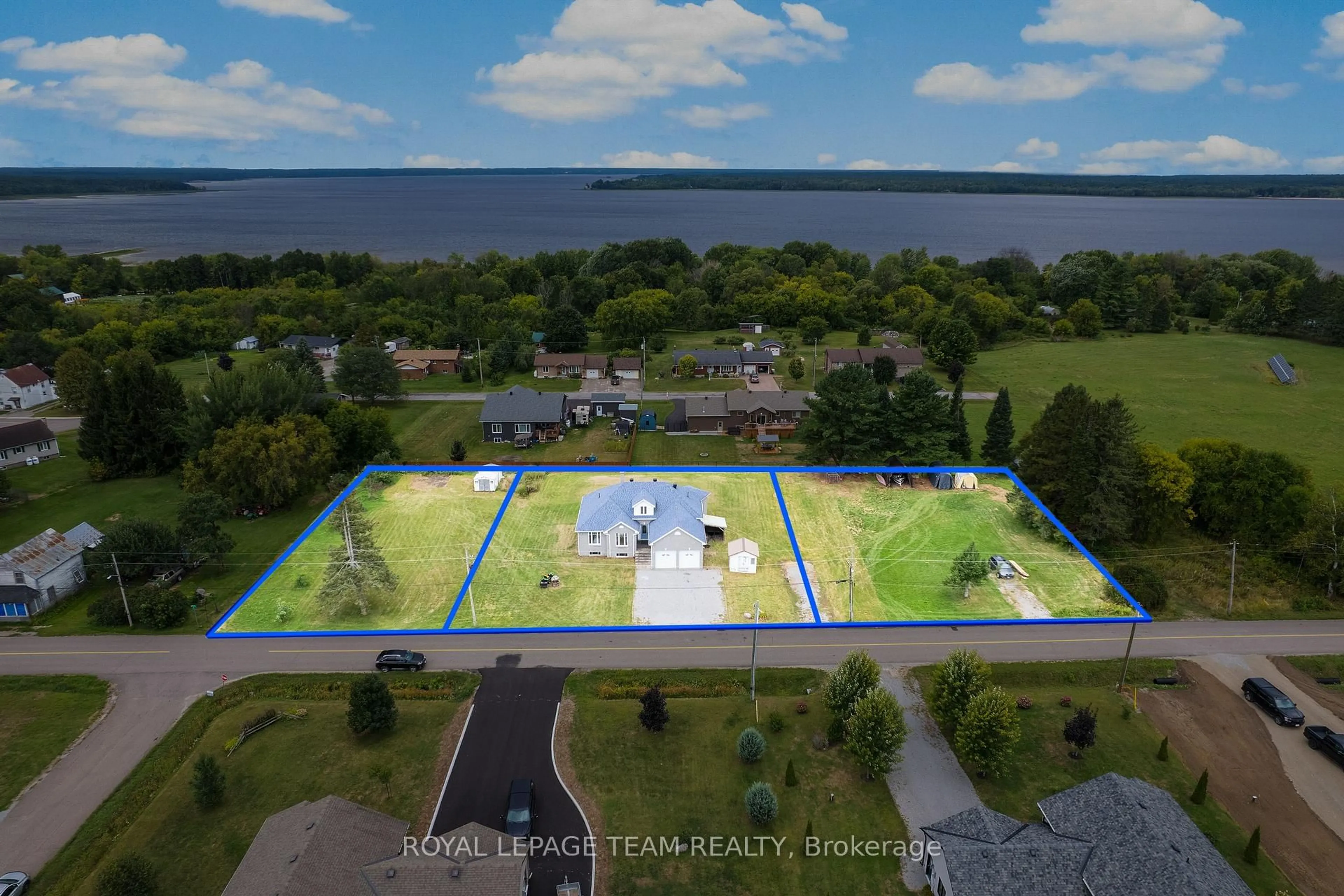 A pic from outside/outdoor area/front of a property/back of a property/a pic from drone, water/lake/river/ocean view for 37 Rapid Rd, Westmeath Ontario K0J 2L0