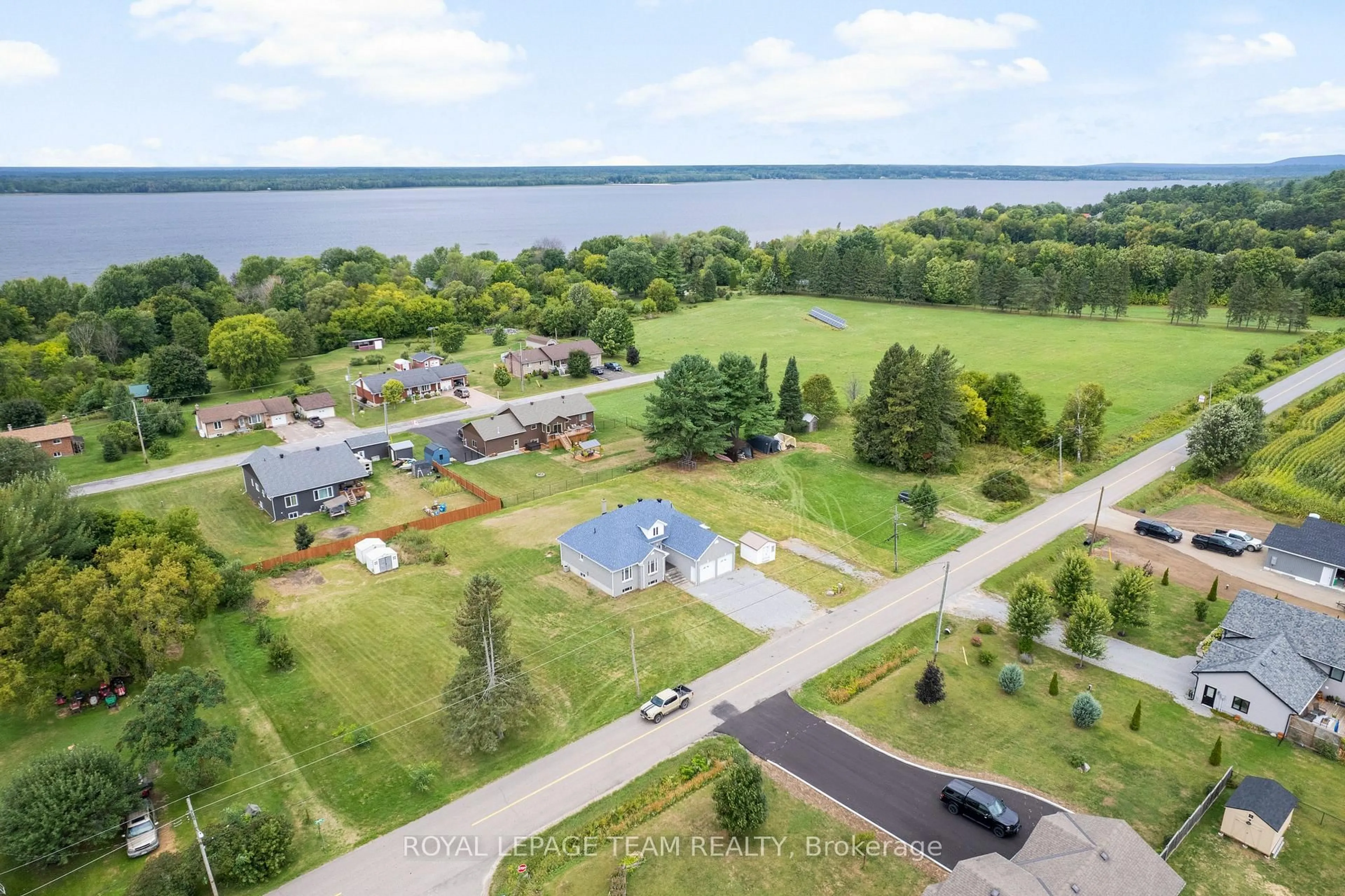 A pic from outside/outdoor area/front of a property/back of a property/a pic from drone, water/lake/river/ocean view for 37 Rapid Rd, Westmeath Ontario K0J 2L0