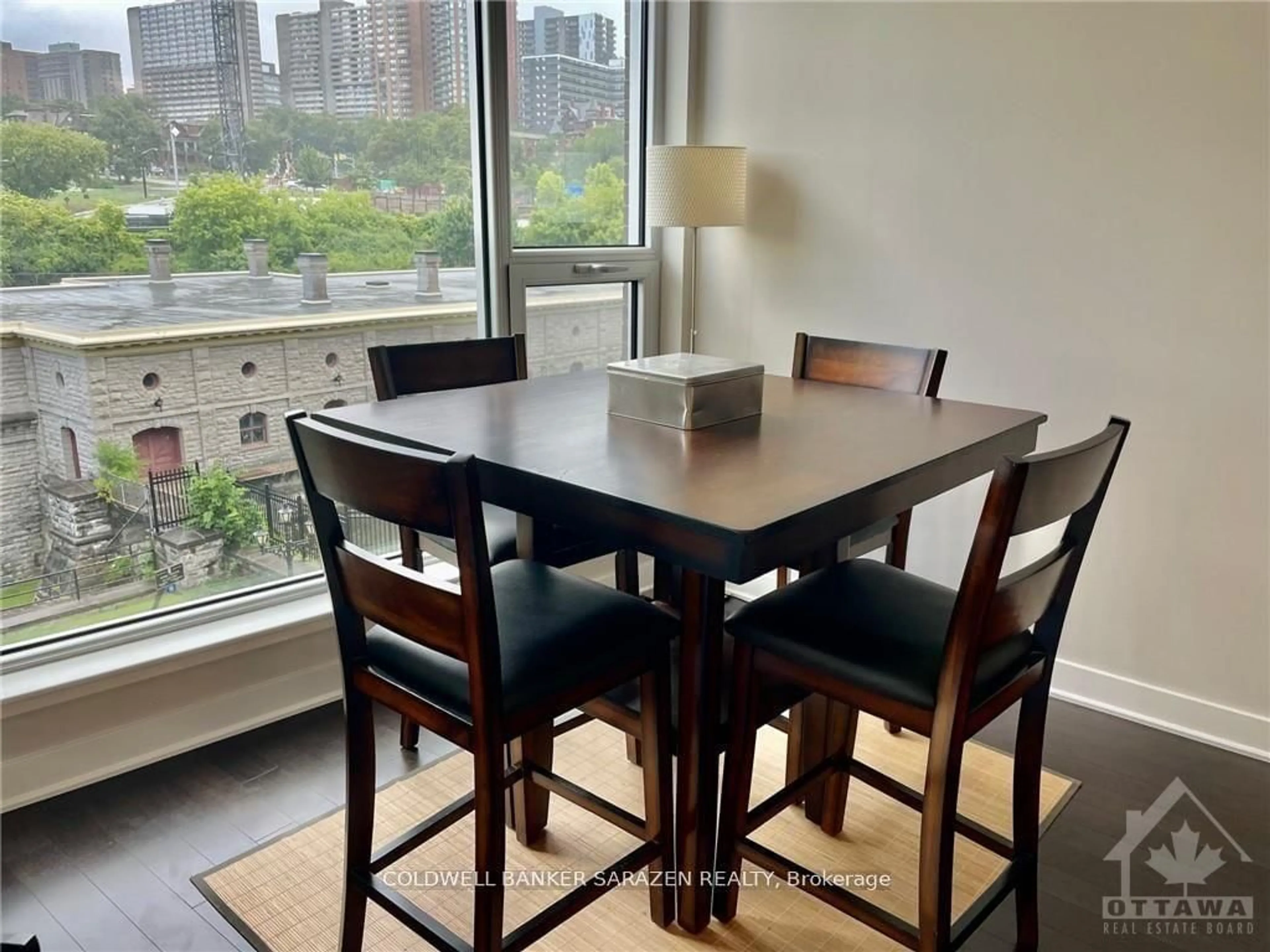 Dining room, wood/laminate floor for 300A LETT St #308, Ottawa Ontario K1R 0B7