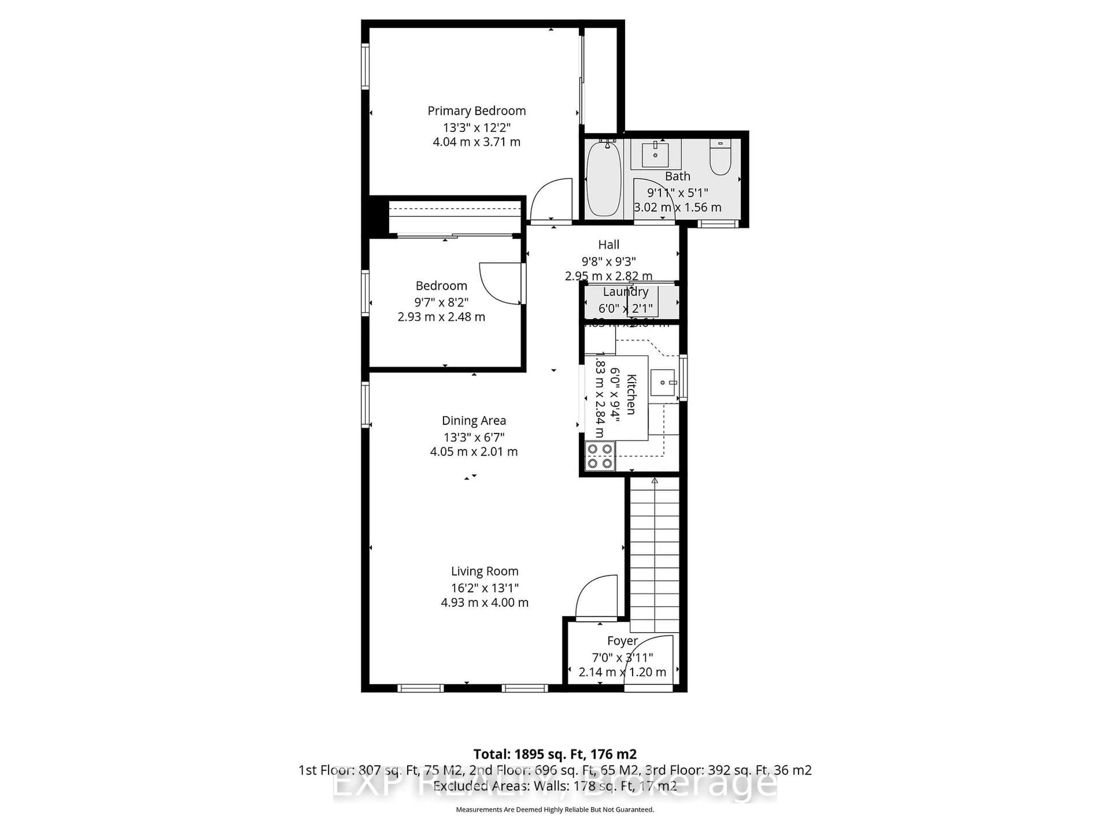 Floor plan for 48 Bolton St, Ottawa Ontario K1N 5A9
