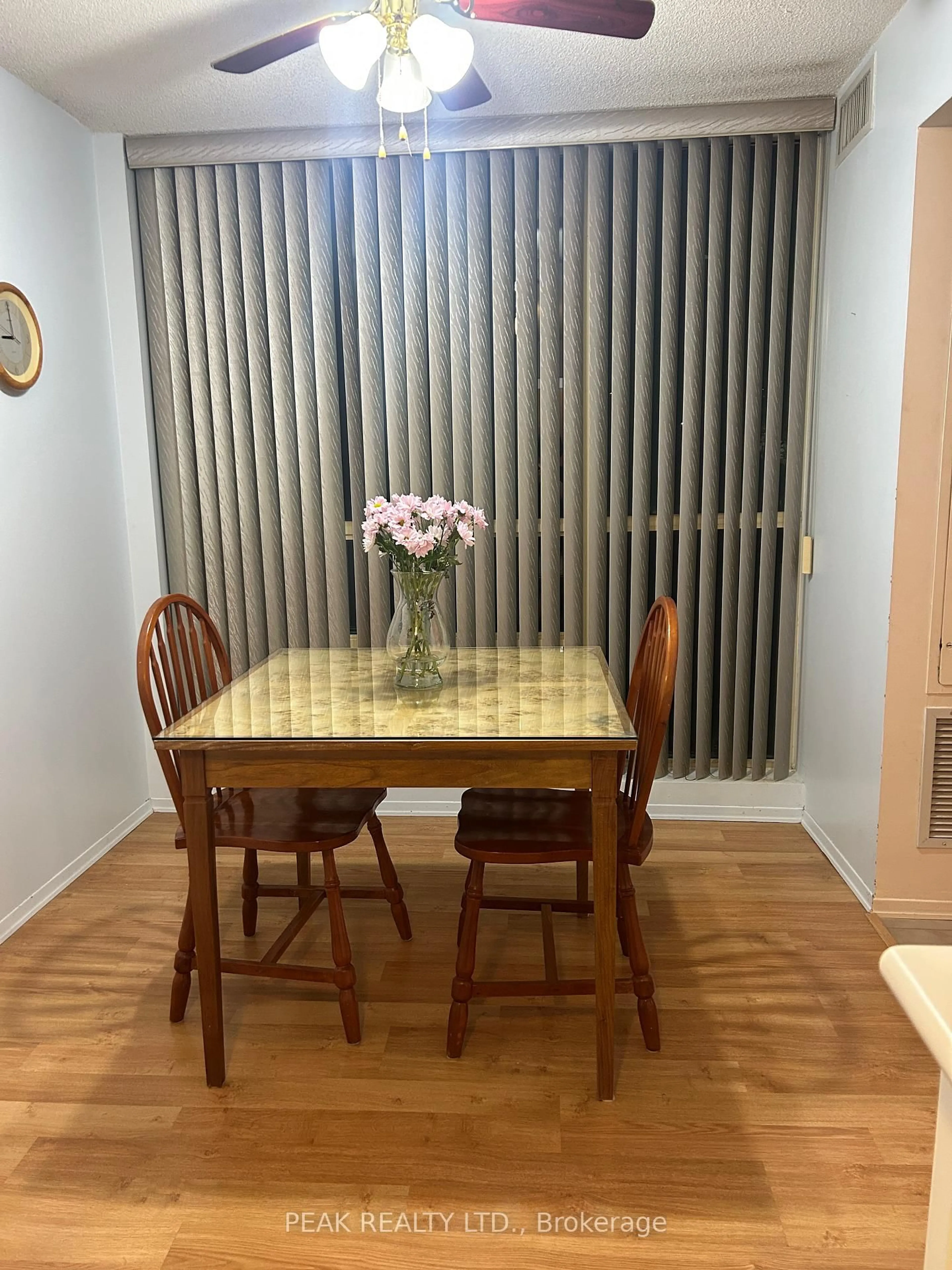 Dining room, wood/laminate floor for 55 Blue Springs Dr #202, Waterloo Ontario N2J 4T3
