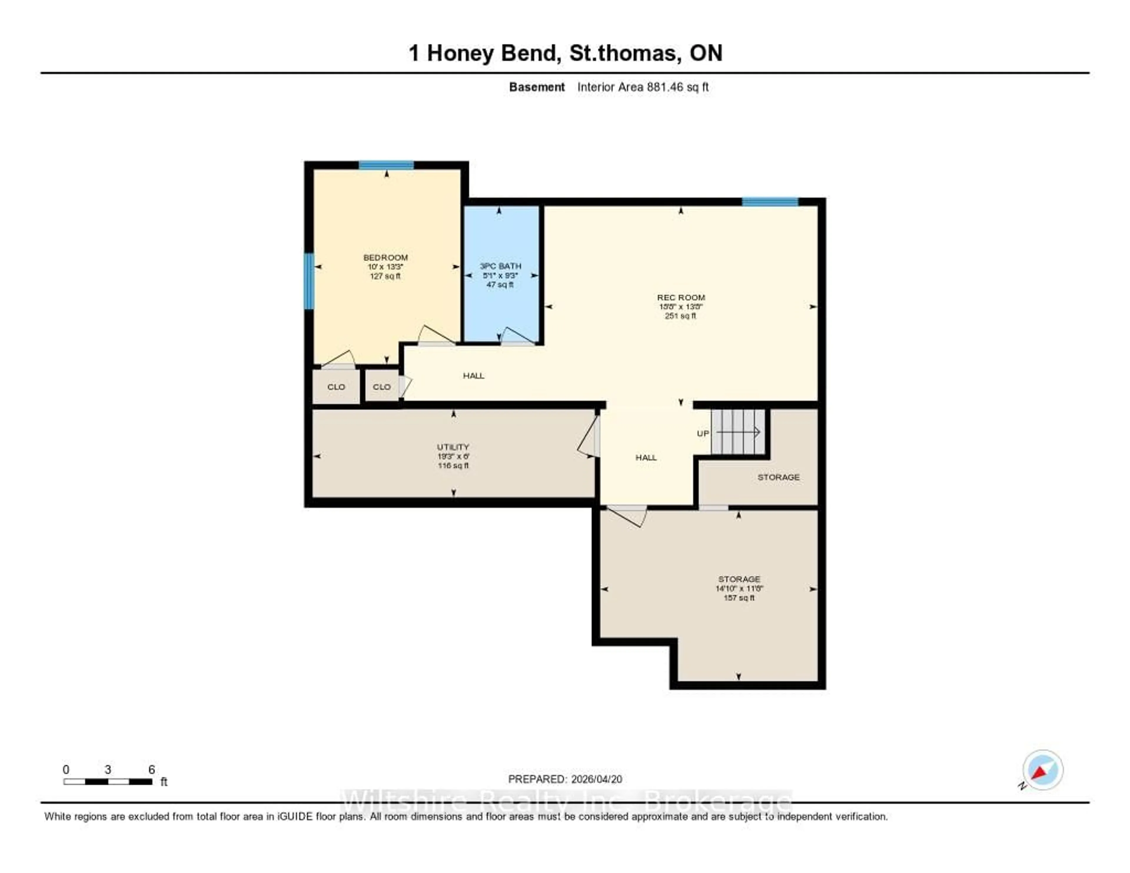 Floor plan for 1 Honey Bend, St. Thomas Ontario N5P 3S6