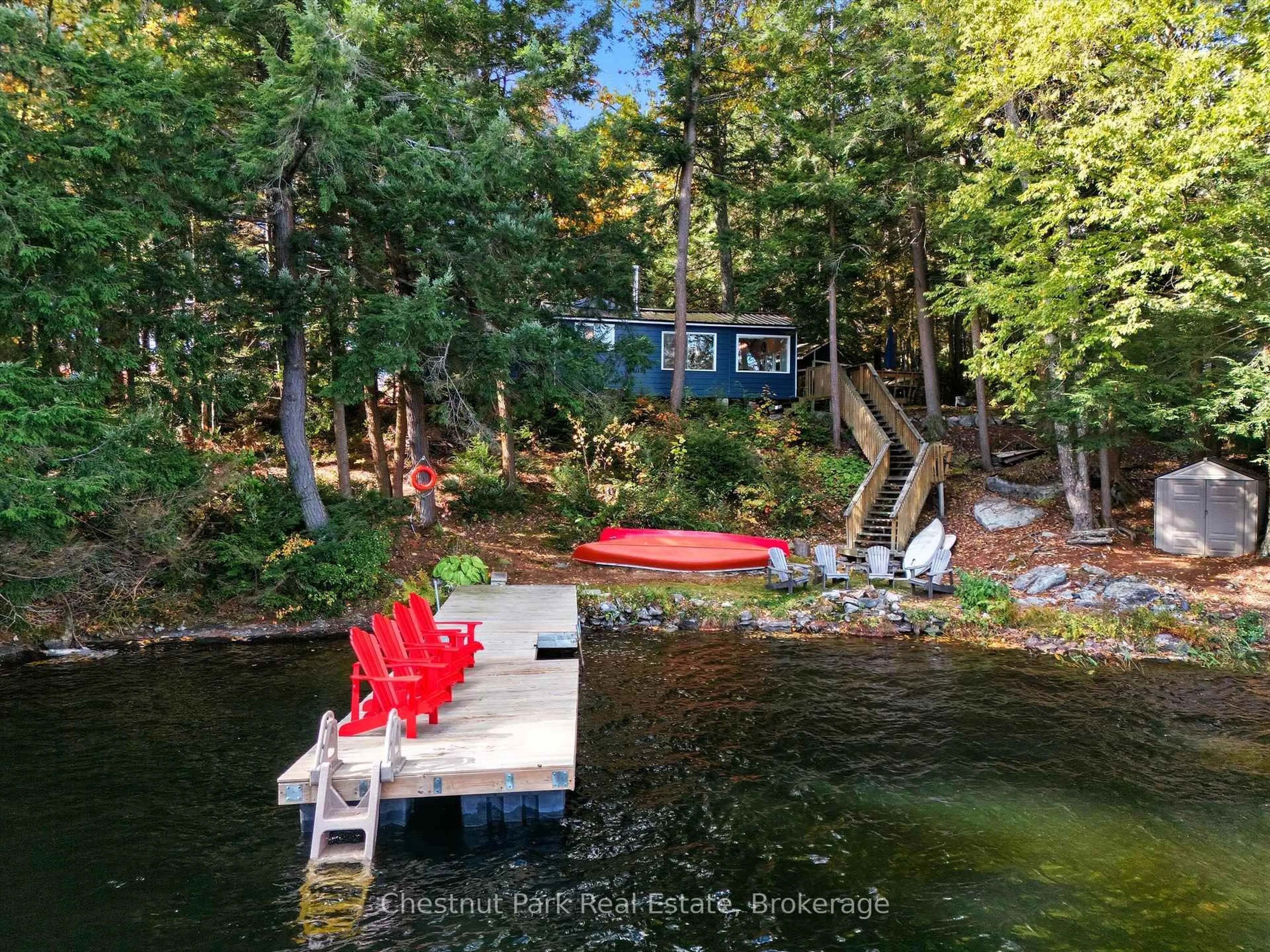 A pic from outside/outdoor area/front of a property/back of a property/a pic from drone, water/lake/river/ocean view for 1158 Cranberry Rd #11, Muskoka Lakes Ontario P0C 1A0