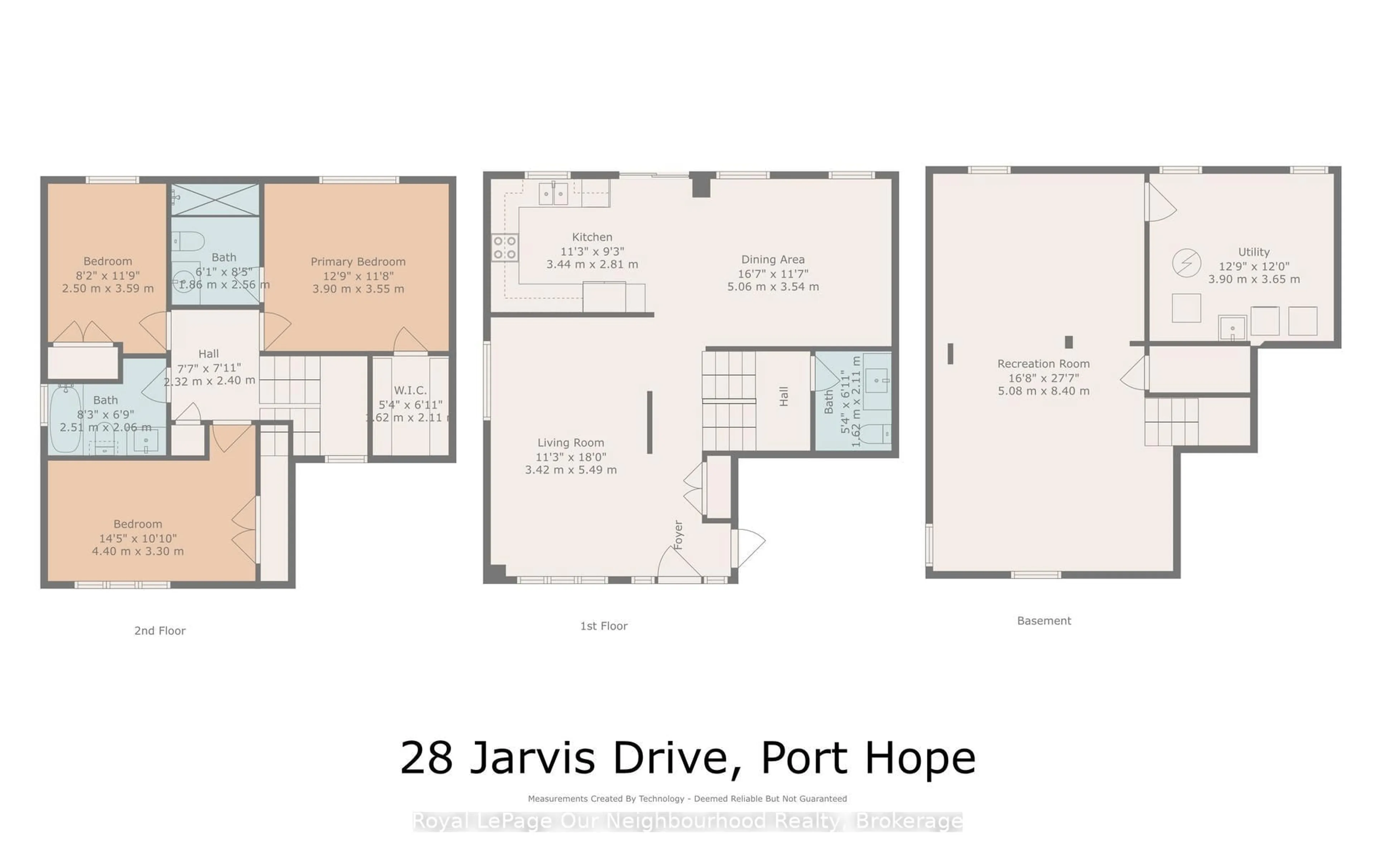 Floor plan for 28 Jarvis Dr, Port Hope Ontario L1A 4J8