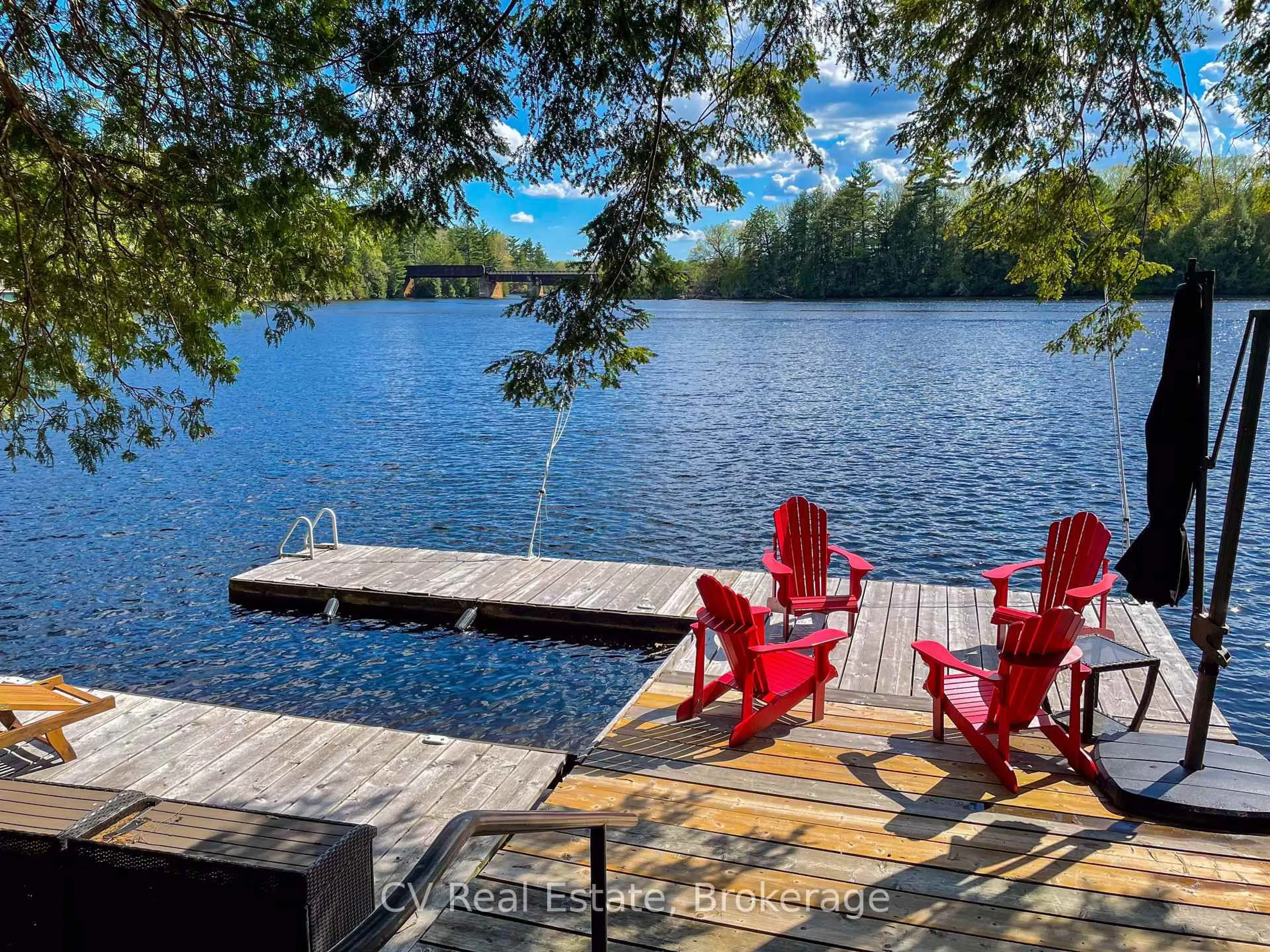 Patio, water/lake/river/ocean view for 1221 East Bay Rd #6, Muskoka Lakes Ontario P0C 1M0