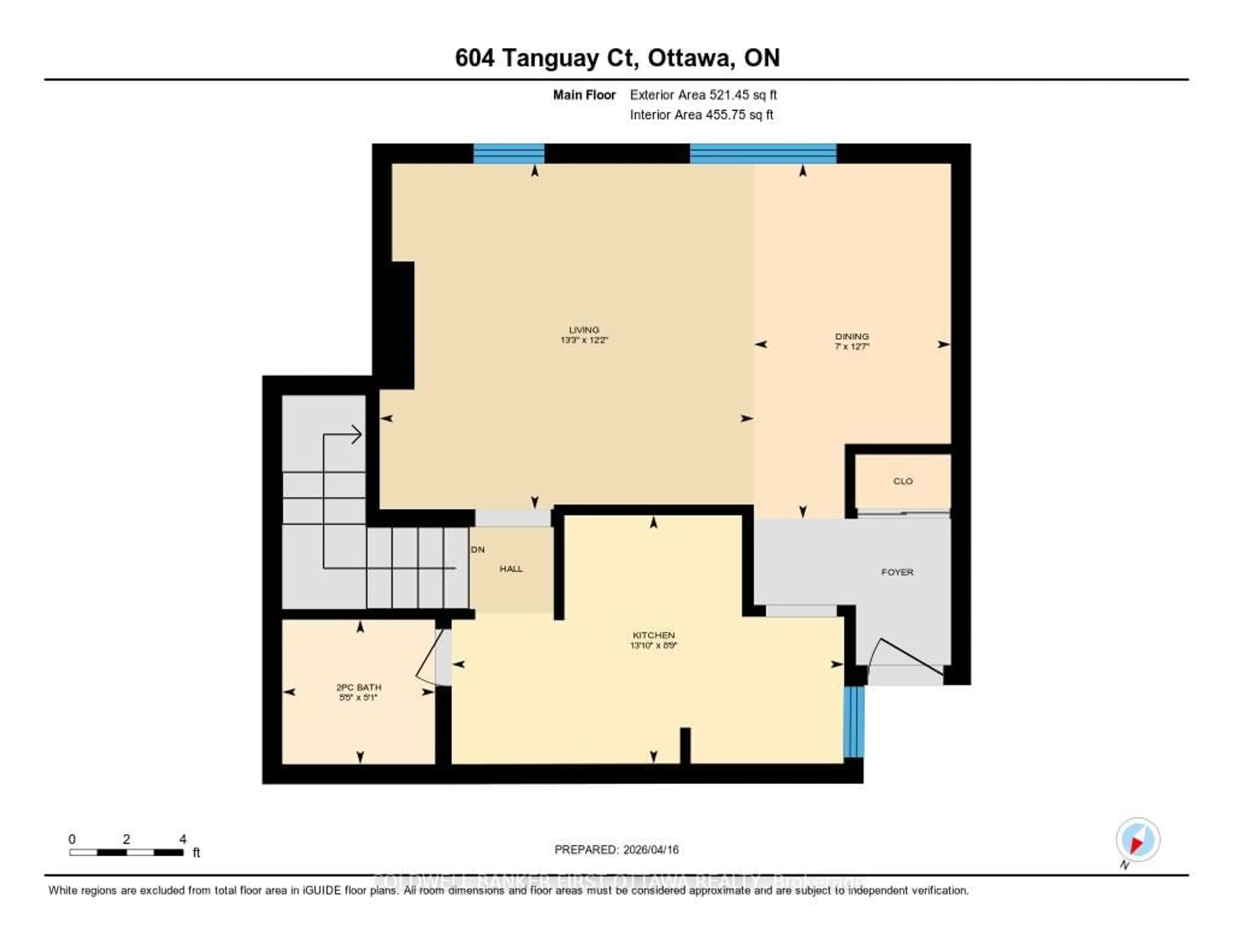 Floor plan for 604 Tanguay Crt, Ottawa Ontario K2L 3X3