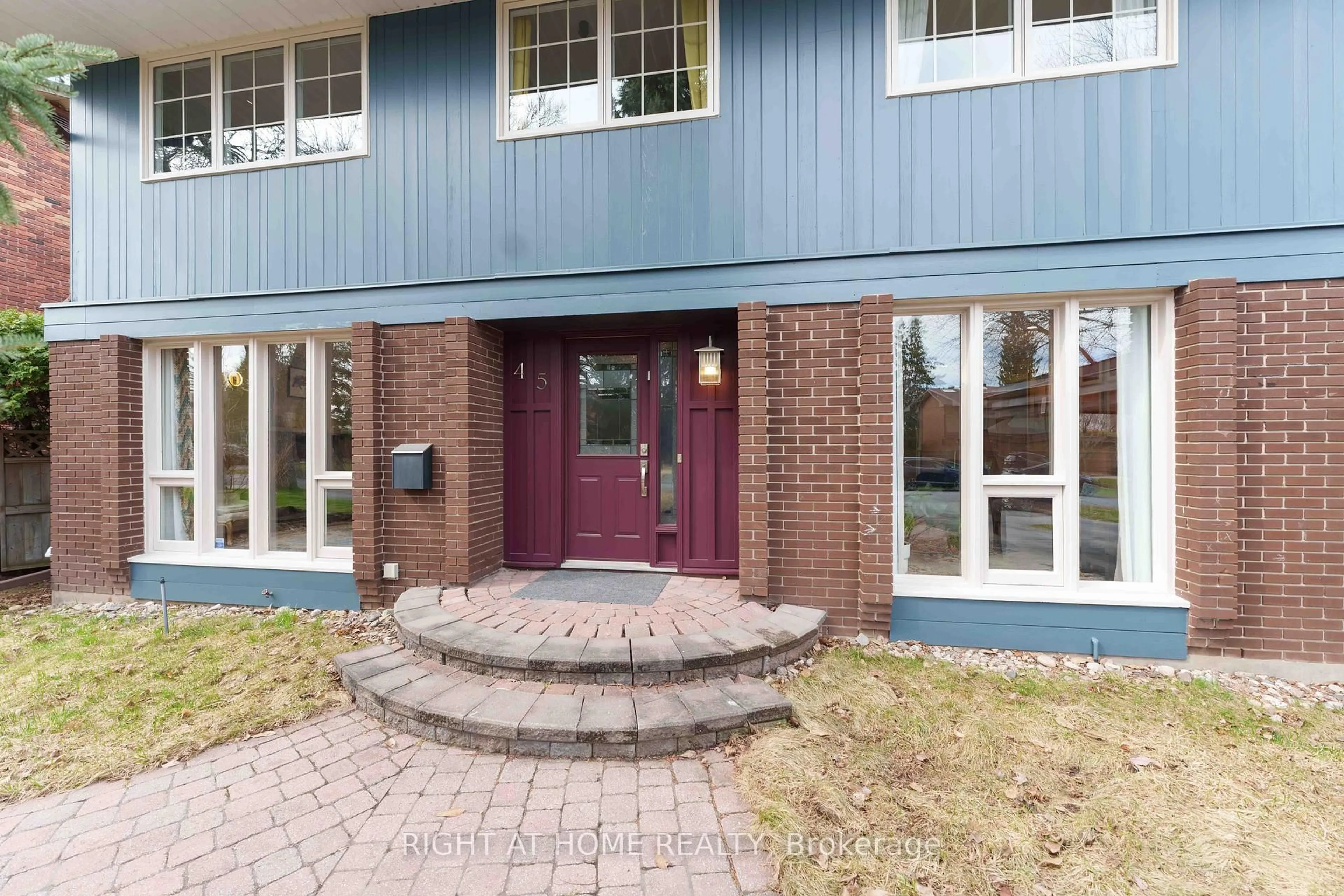 Home with brick exterior material, street for 45 Banting Way, Kanata Ontario K2K 1P7