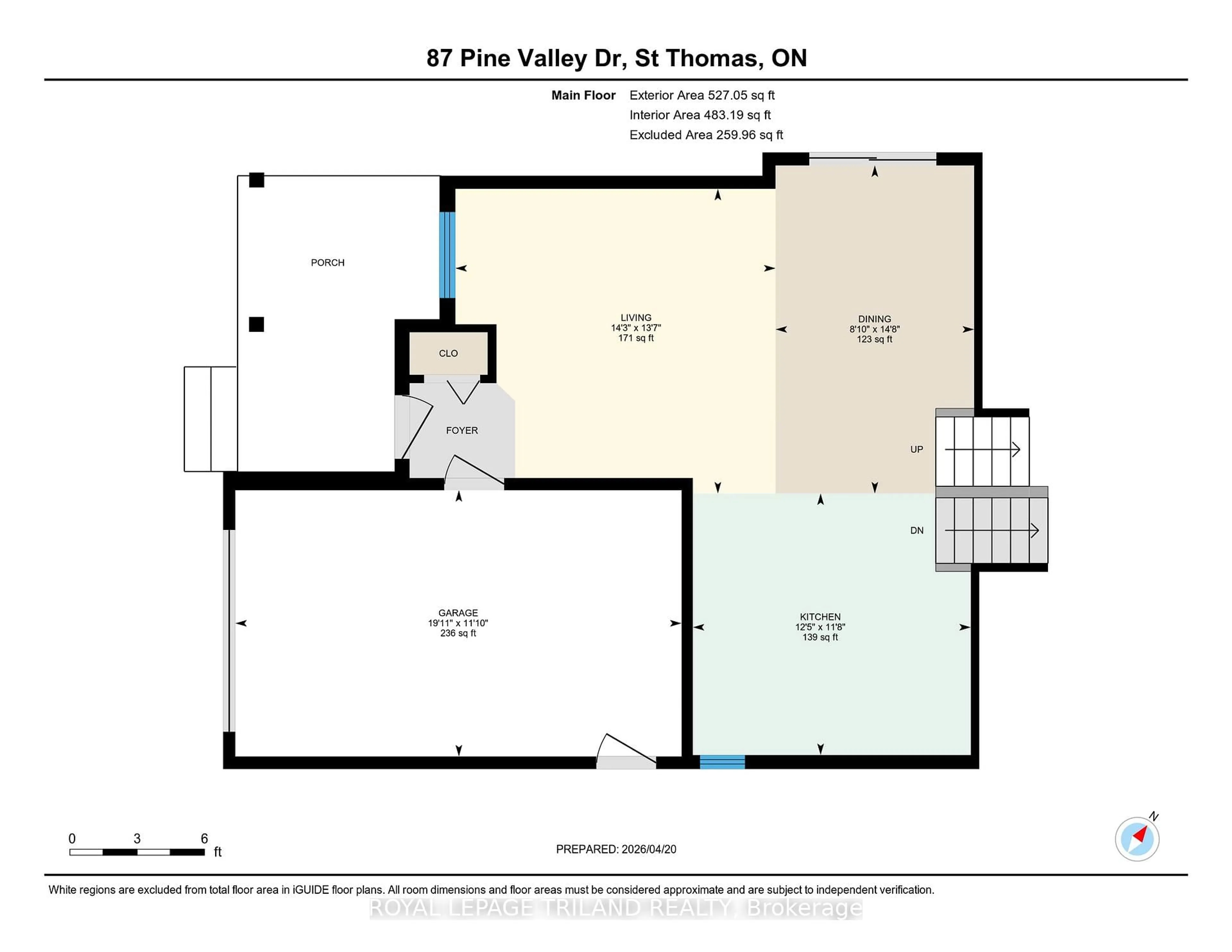 Floor plan for 87 Pine Valley Dr, St. Thomas Ontario N5P 1E2
