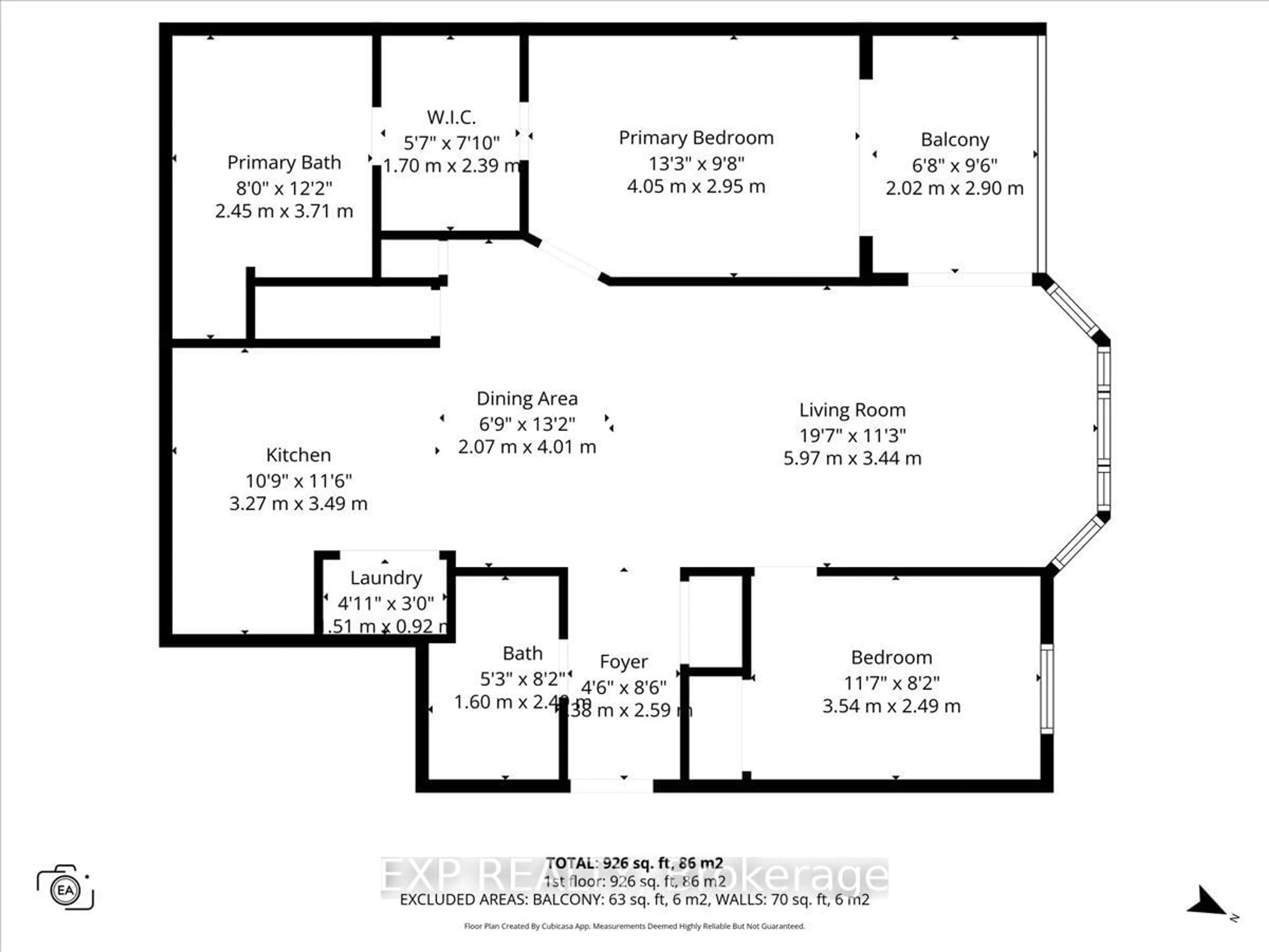 Floor plan for 1931 St. Joseph Blvd #307, Ottawa Ontario K1C 0A3