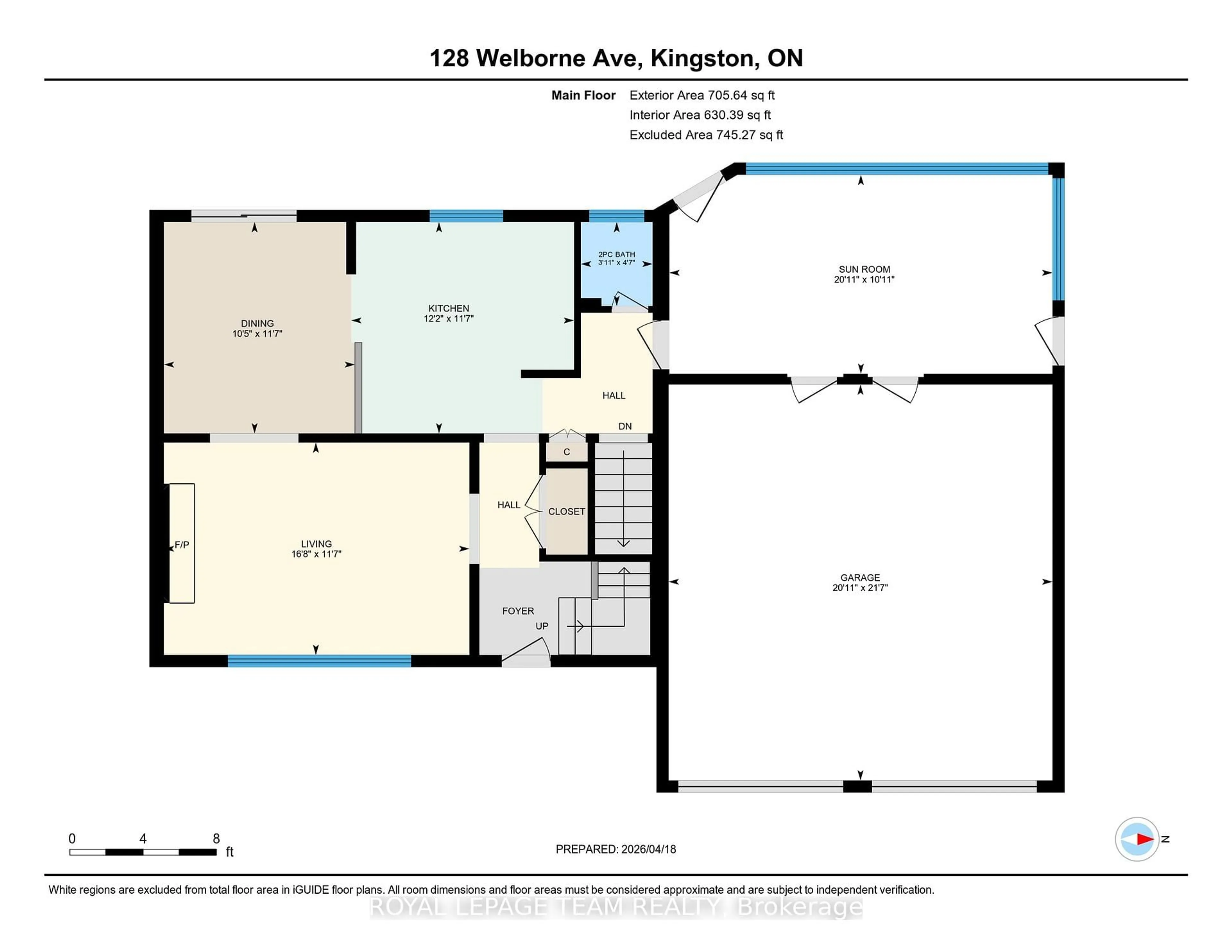 Floor plan for 128 Welborne Ave, Kingston Ontario K7M 4E9