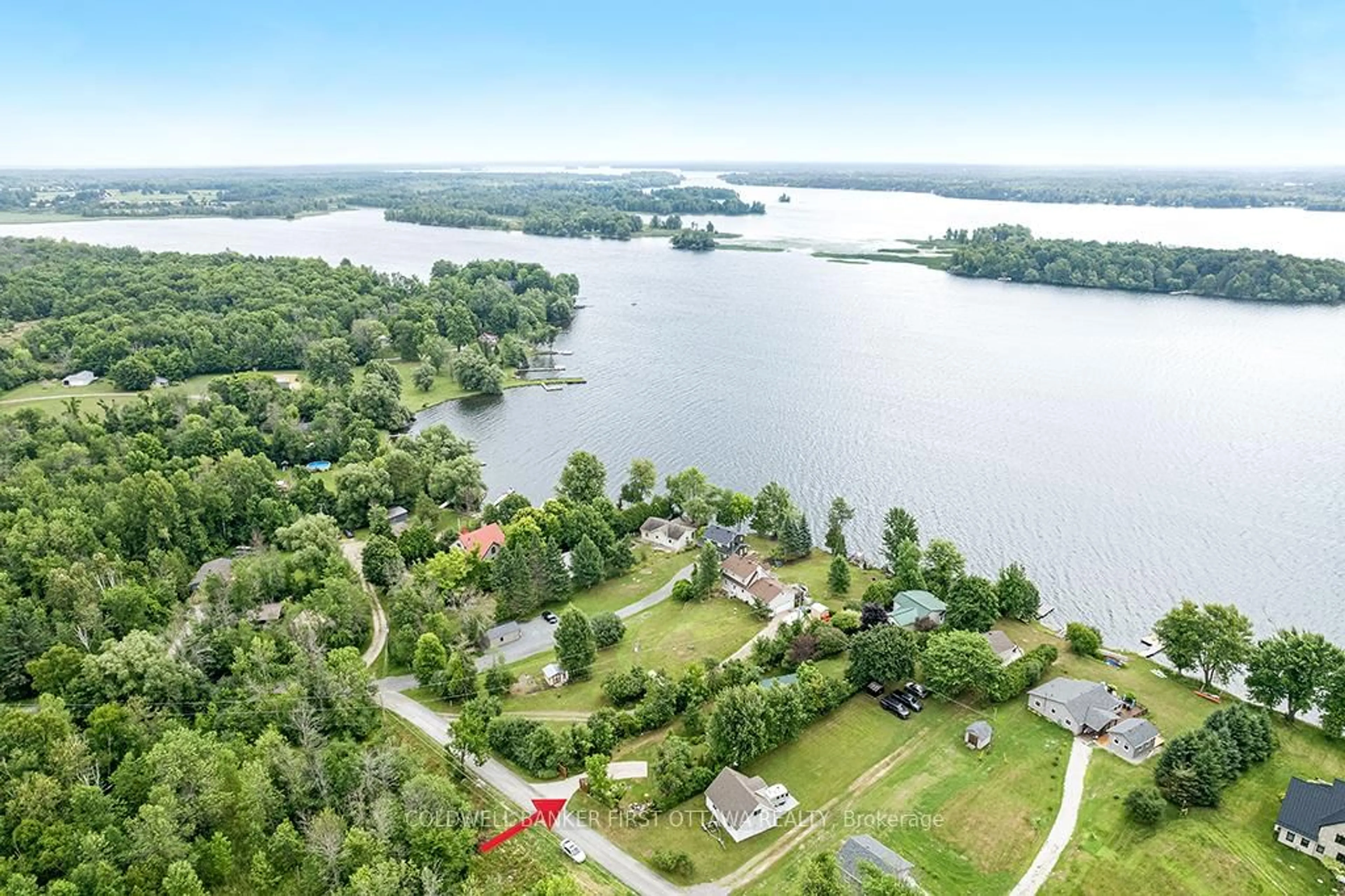 A pic from outside/outdoor area/front of a property/back of a property/a pic from drone, water/lake/river/ocean view for 160 McVeety Rd, Perth Ontario K7H 3C7