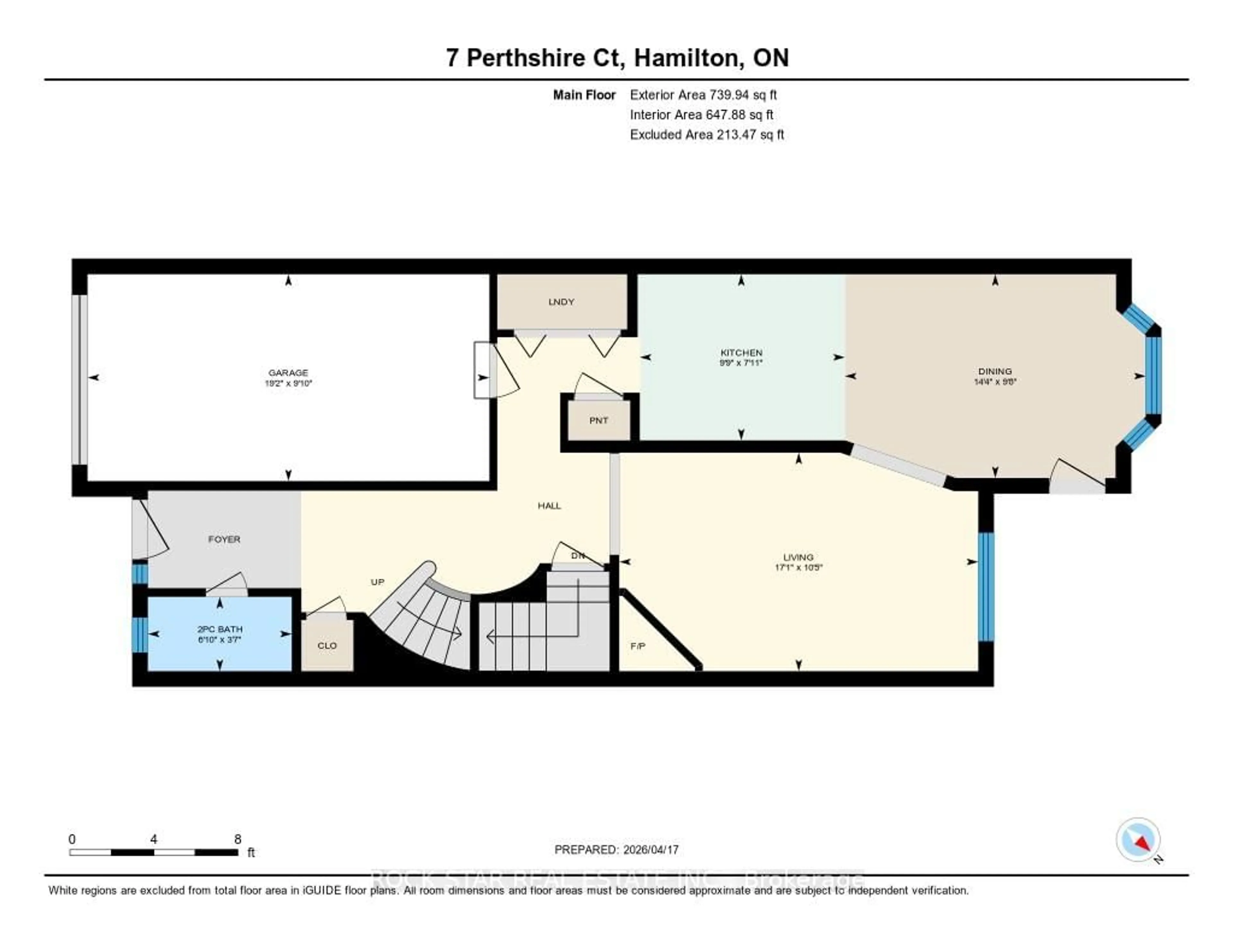 Floor plan for 7 Perthshire Crt, Hamilton Ontario L9B 2H1