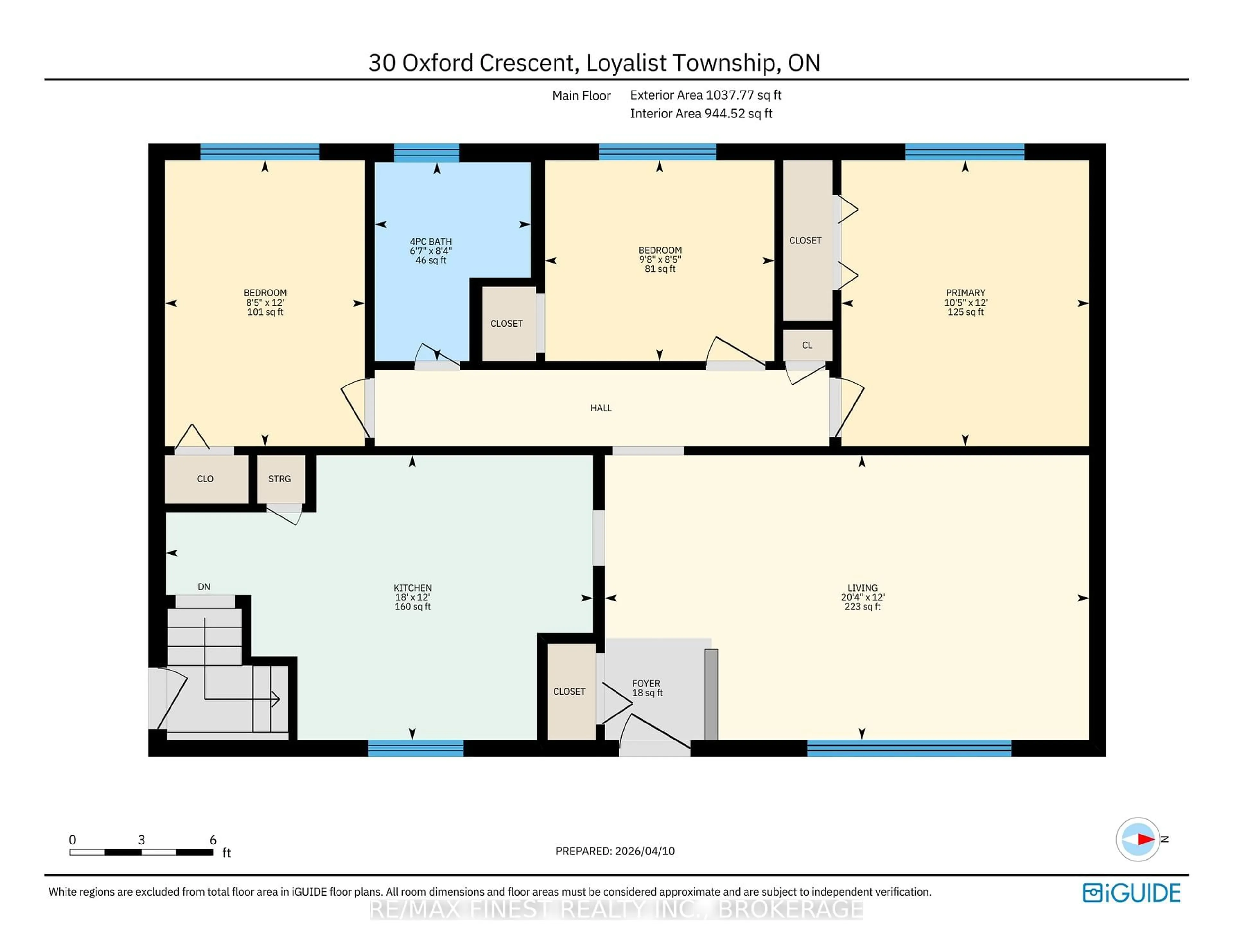 Floor plan for 30 Oxford Cres, Loyalist Ontario K7N 1P9