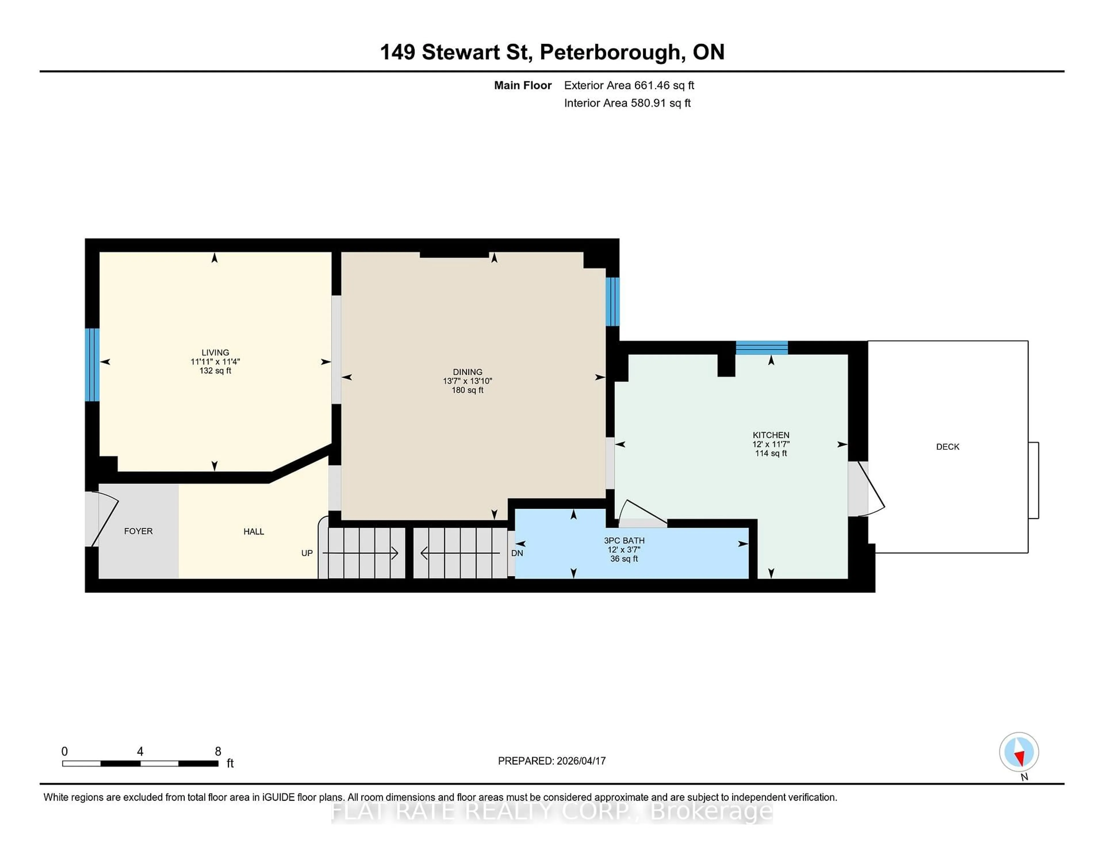 Floor plan for 149 Stewart St, Peterborough Ontario K9J 3M3